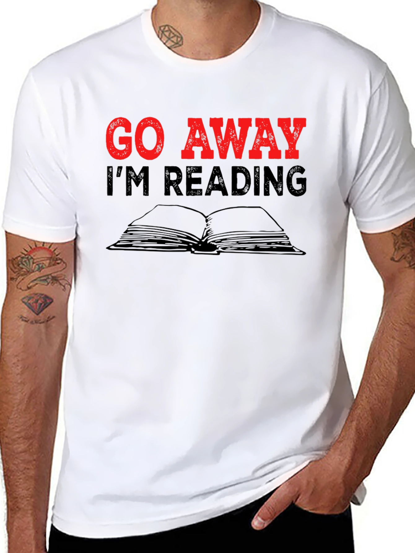 Go Away Im Reading T-Shirt - Book Lover Tee