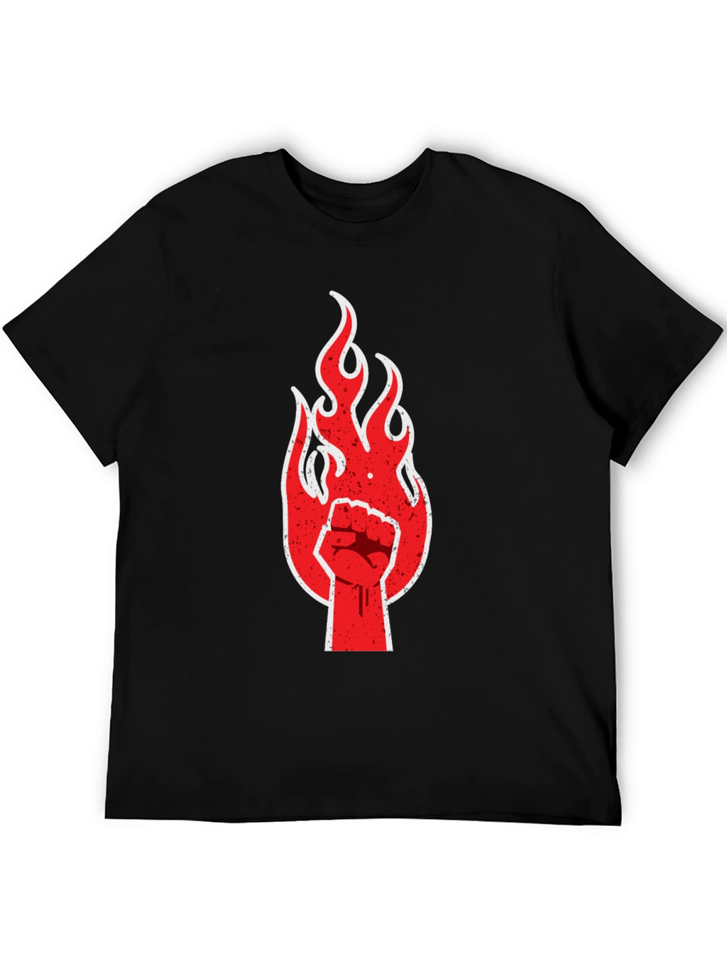 Fiery Fist Graphic Tee - Bold Rebellion Style