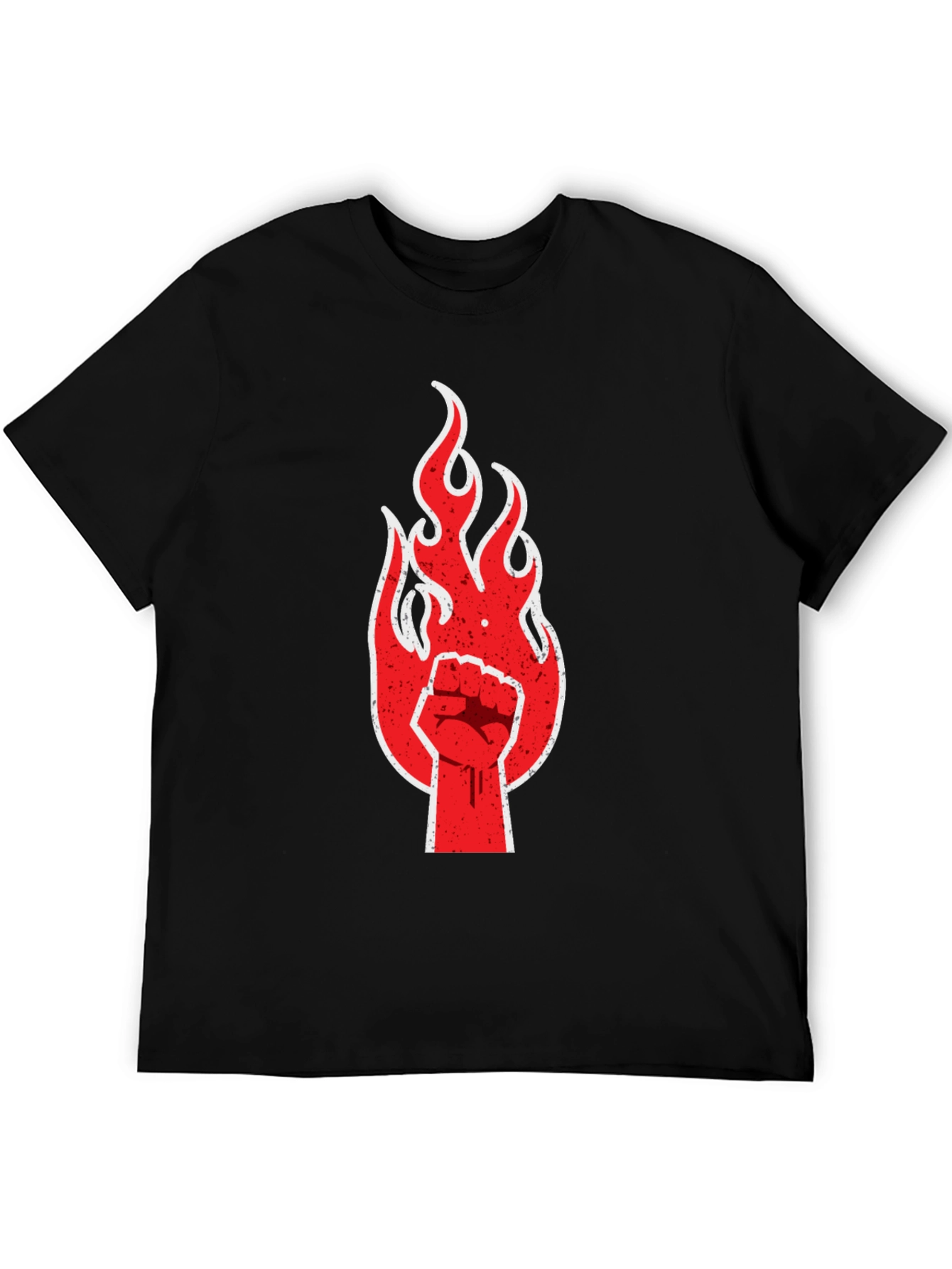 Fiery Fist Graphic Tee - Bold Rebellion Style