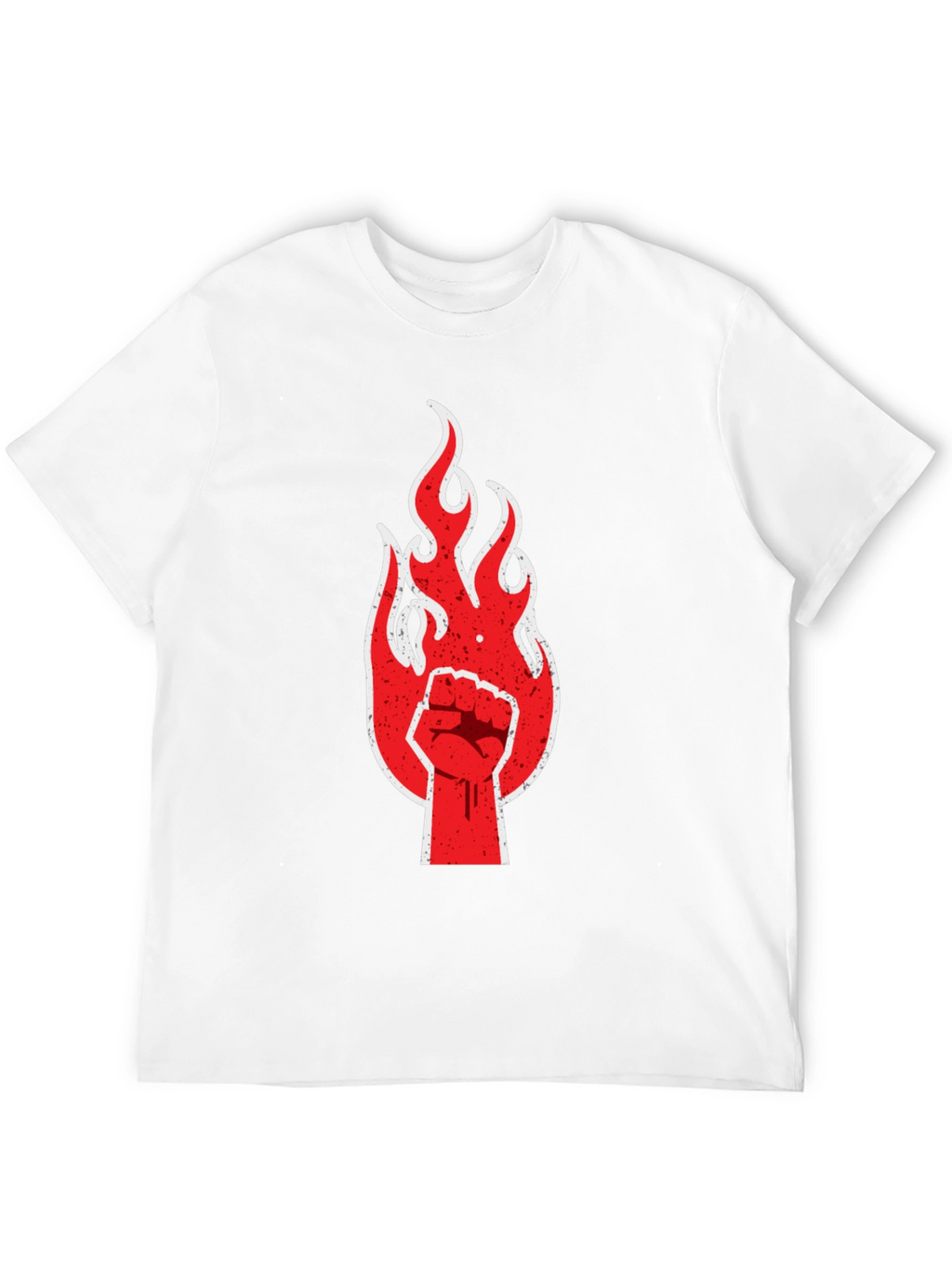 Fiery Fist Graphic Tee - Bold Rebellion Style