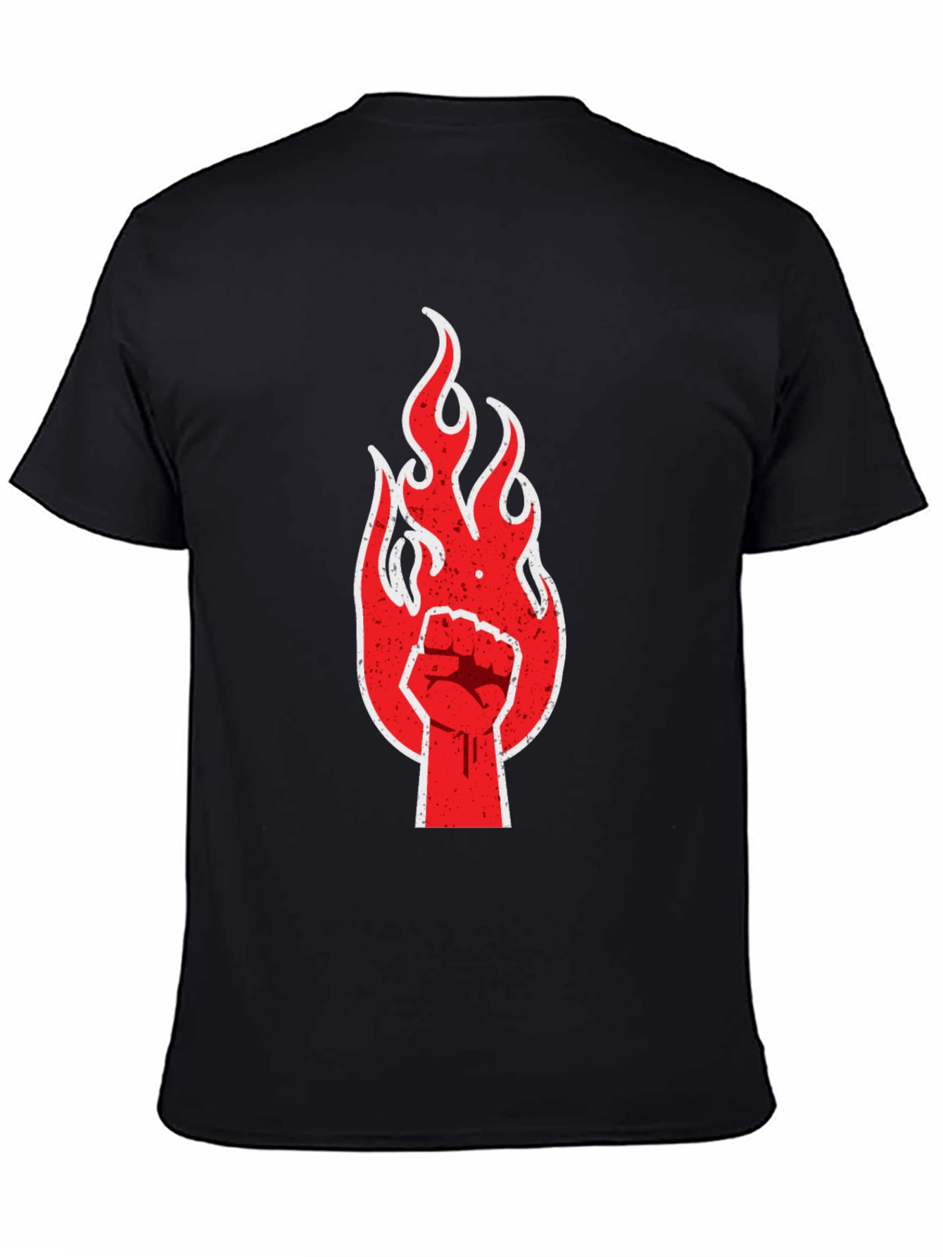 Fiery Fist Graphic Tee - Bold Rebellion Style