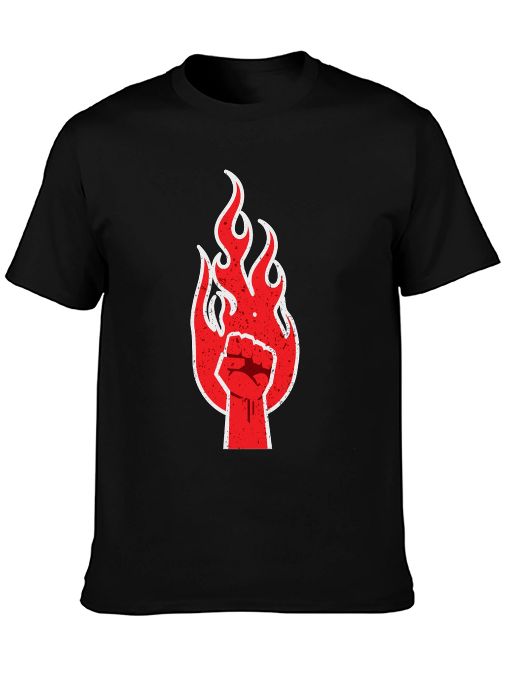 Fiery Fist Graphic Tee - Bold Rebellion Style