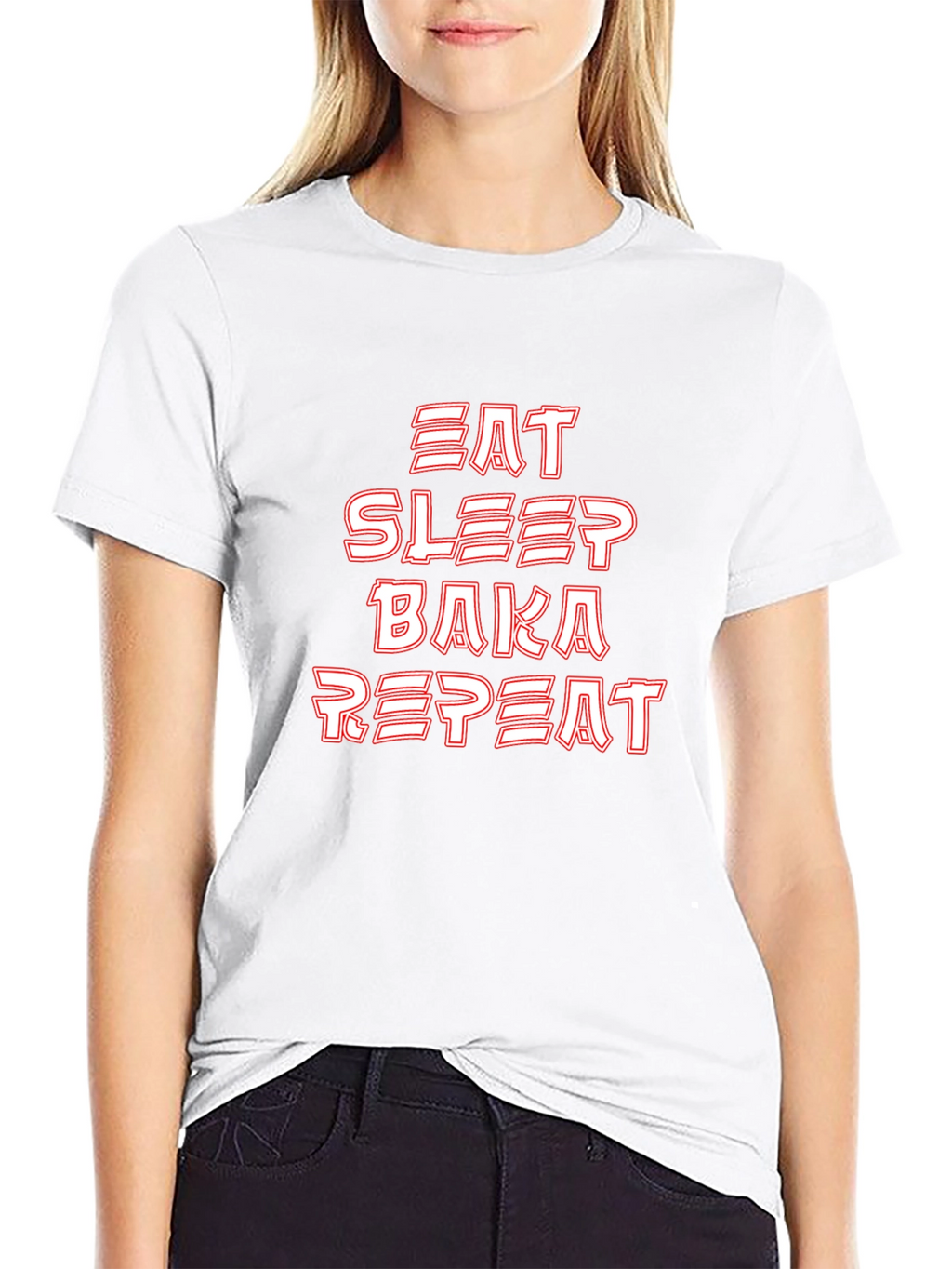 Eat Sleep Baka Repeat Graphic Tee