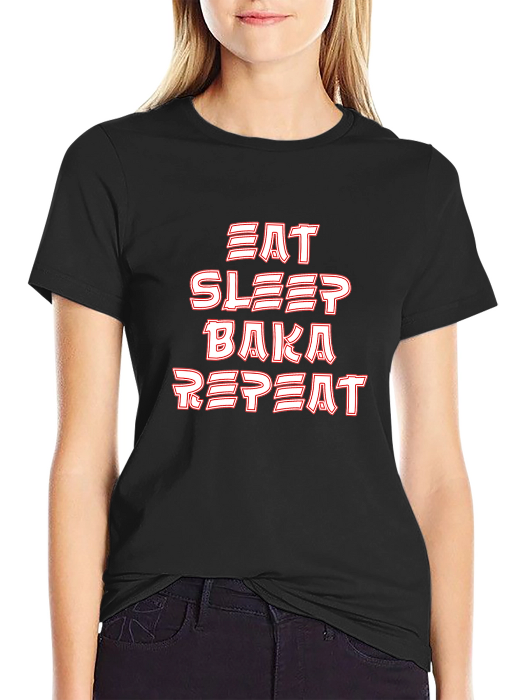 Eat Sleep Baka Repeat Graphic Tee