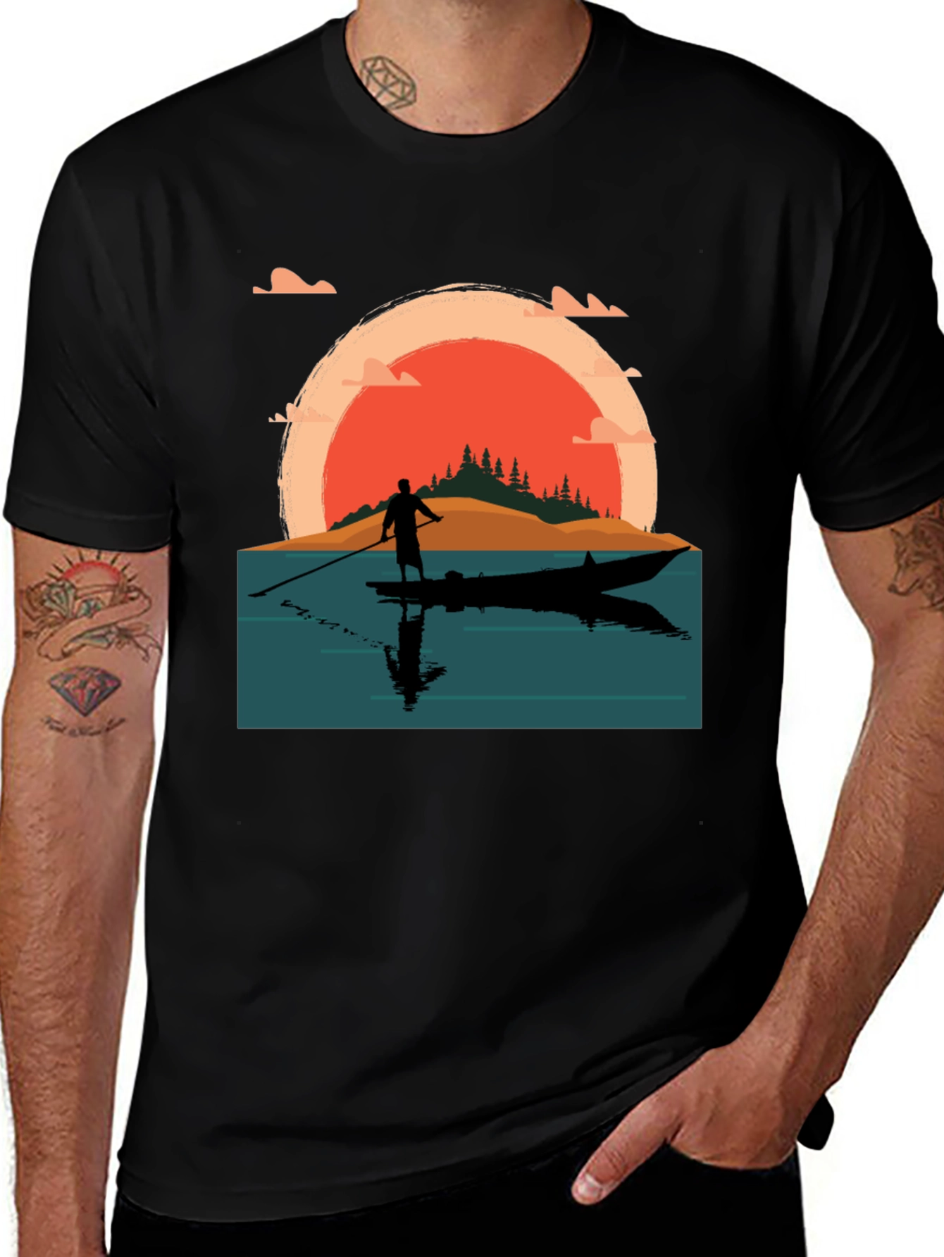 Sunset Paddle Board T-Shirt