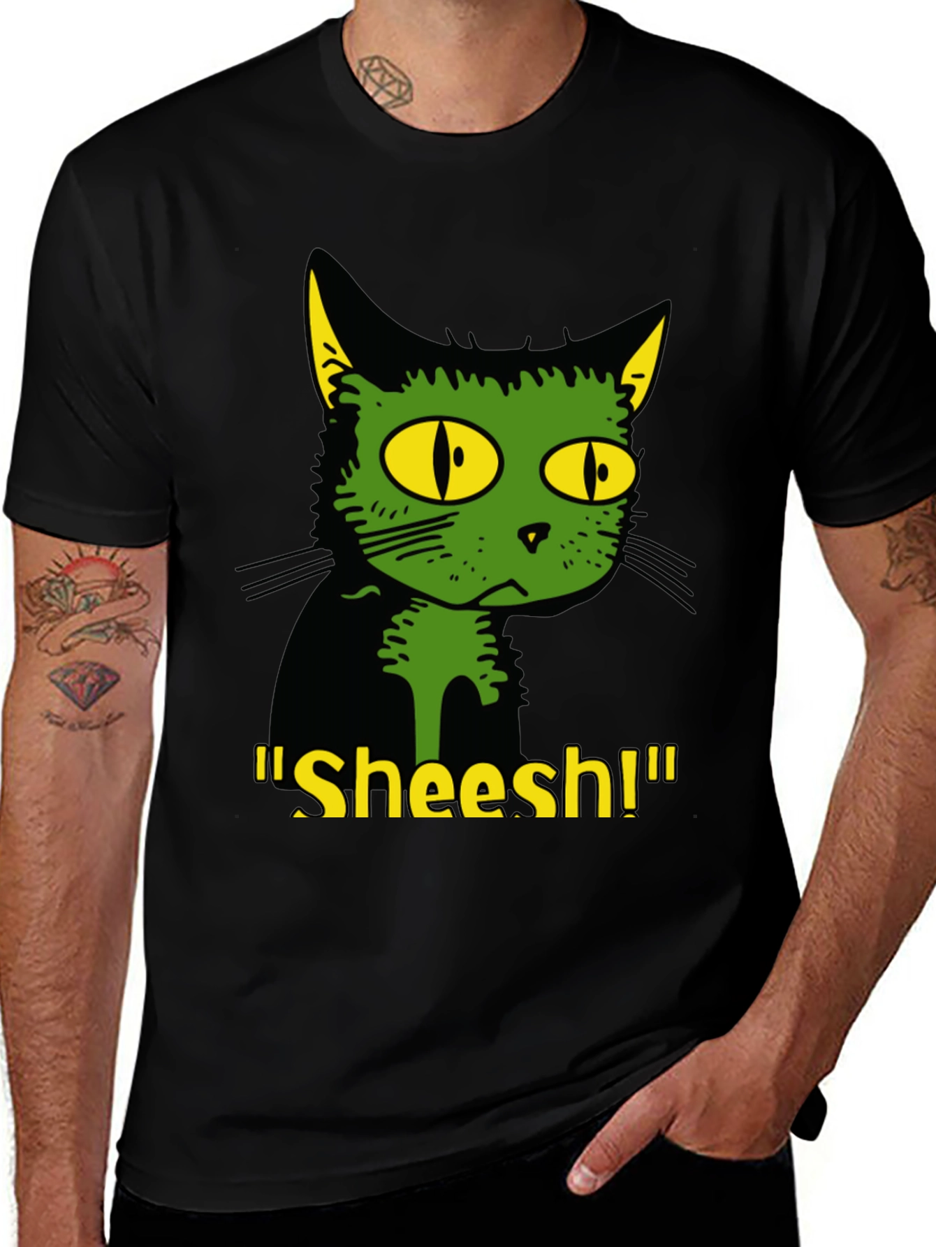 Sheesh Cat Graphic T-Shirt - Unique Design Comfortable Fit