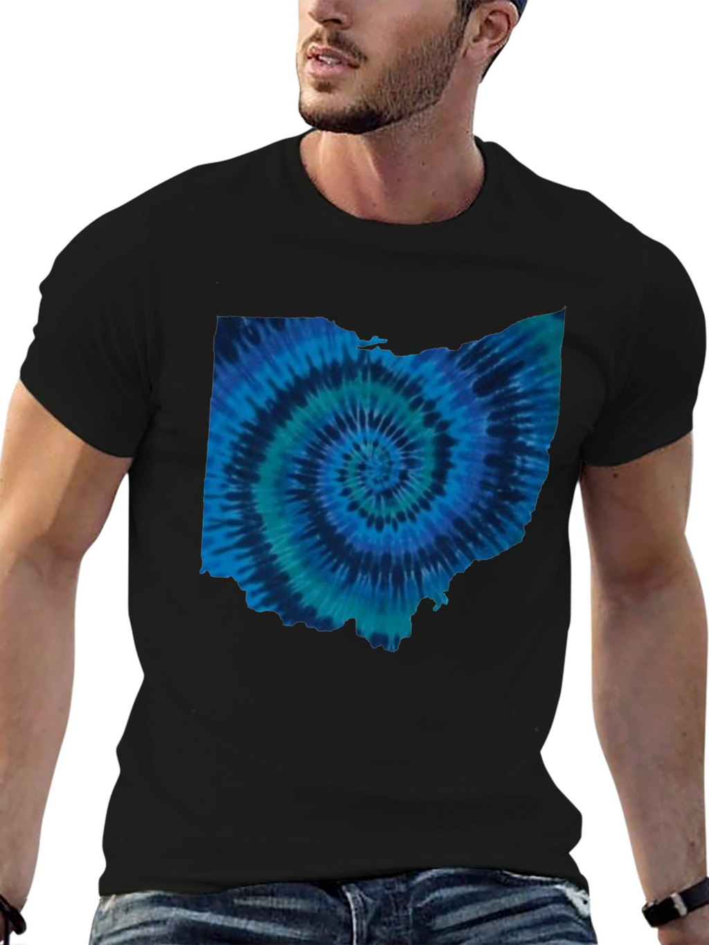 Ohio Tie Dye State Shape T-Shirt