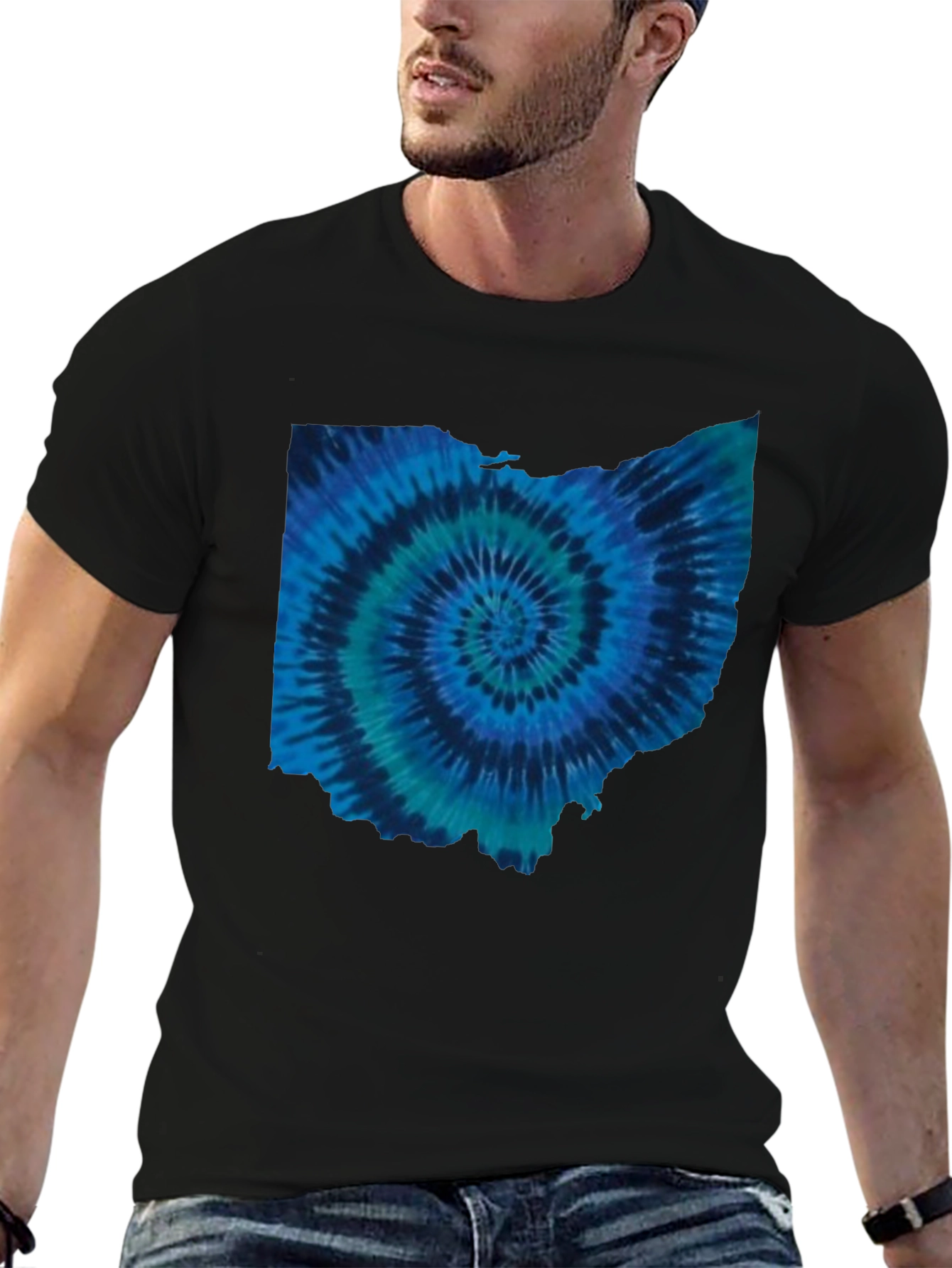 Ohio Tie Dye State Shape T-Shirt
