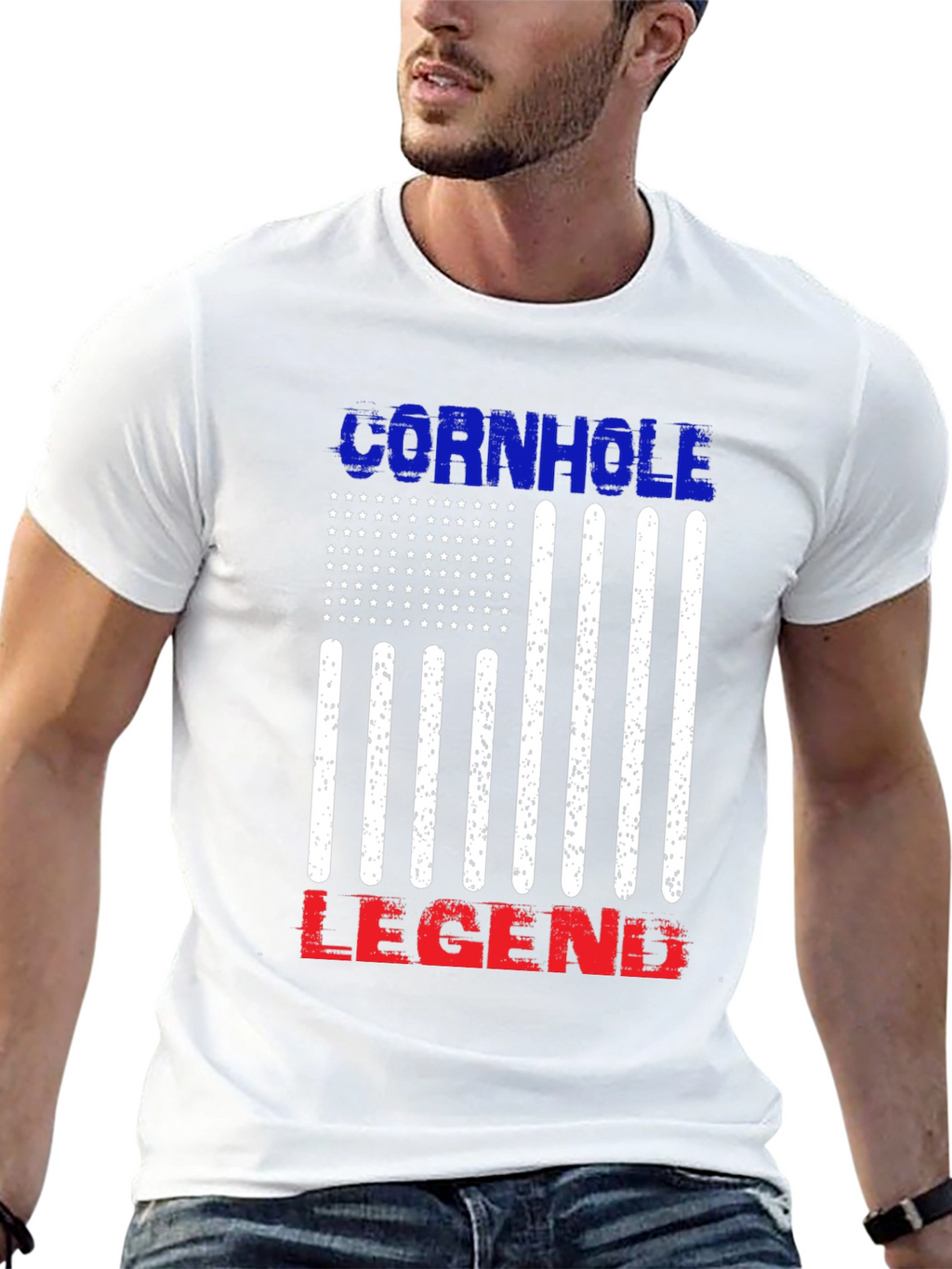 Cornhole Legend Patriotic Graphic Tee