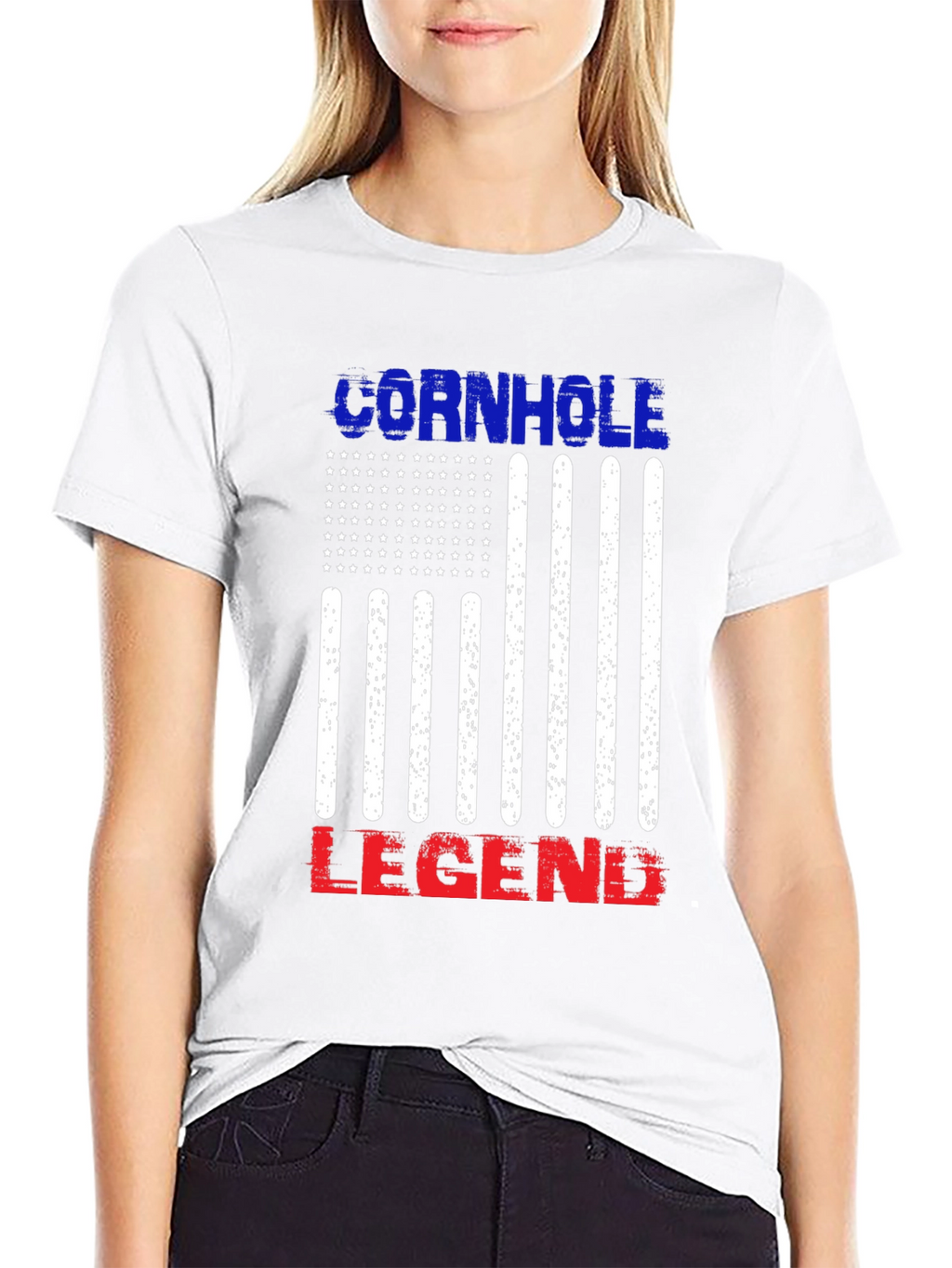 Cornhole Legend Patriotic Graphic Tee