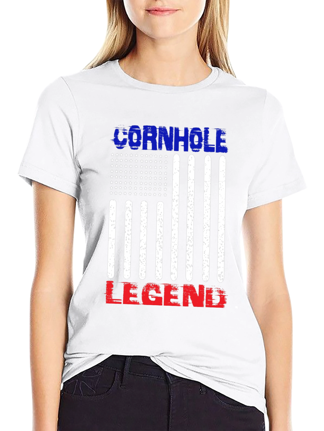 Cornhole Legend Patriotic Graphic Tee