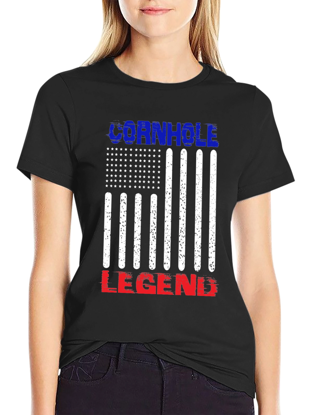 Cornhole Legend Patriotic Graphic Tee