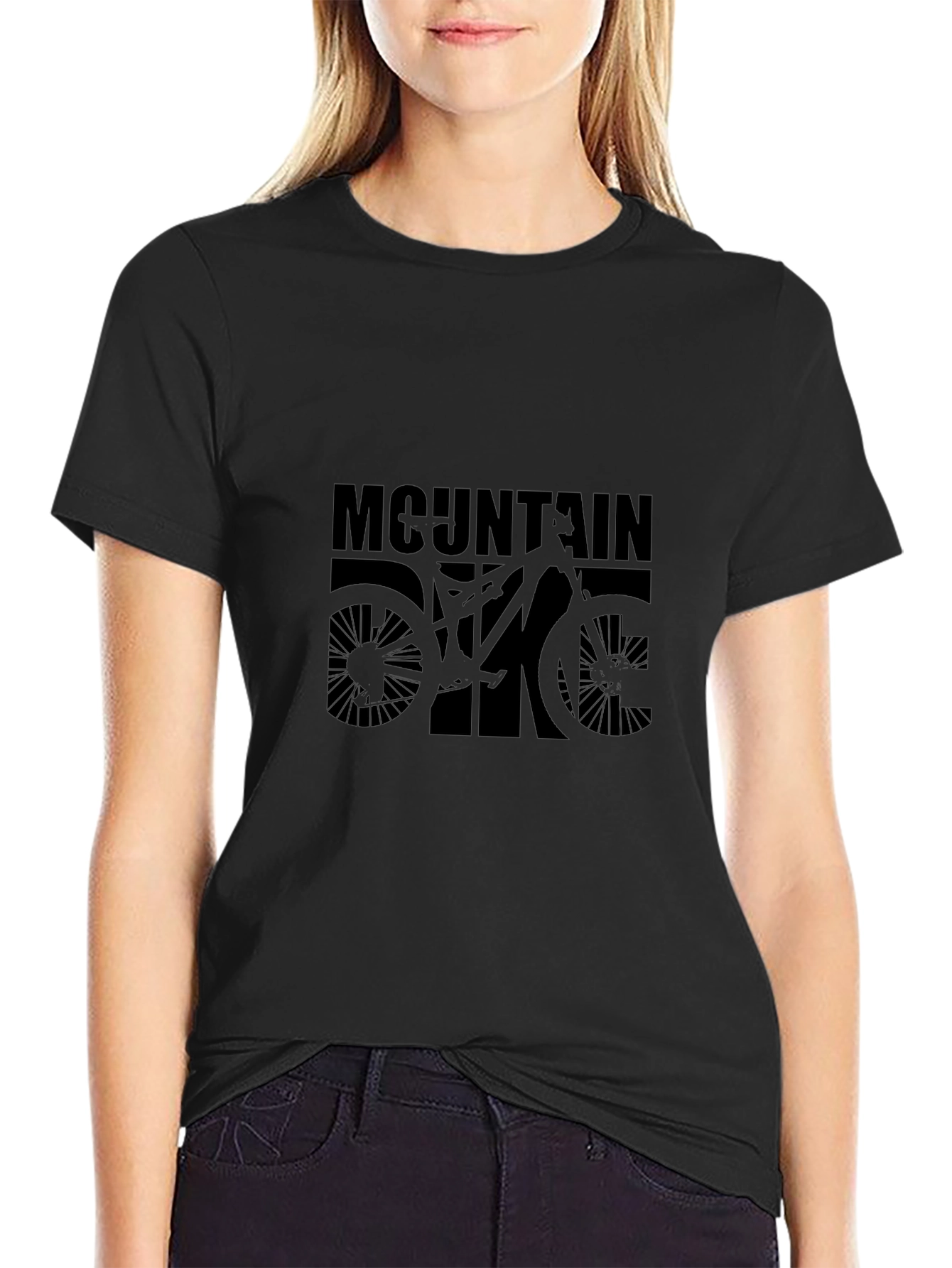 Mountain Bike Graphic T-Shirt - Black