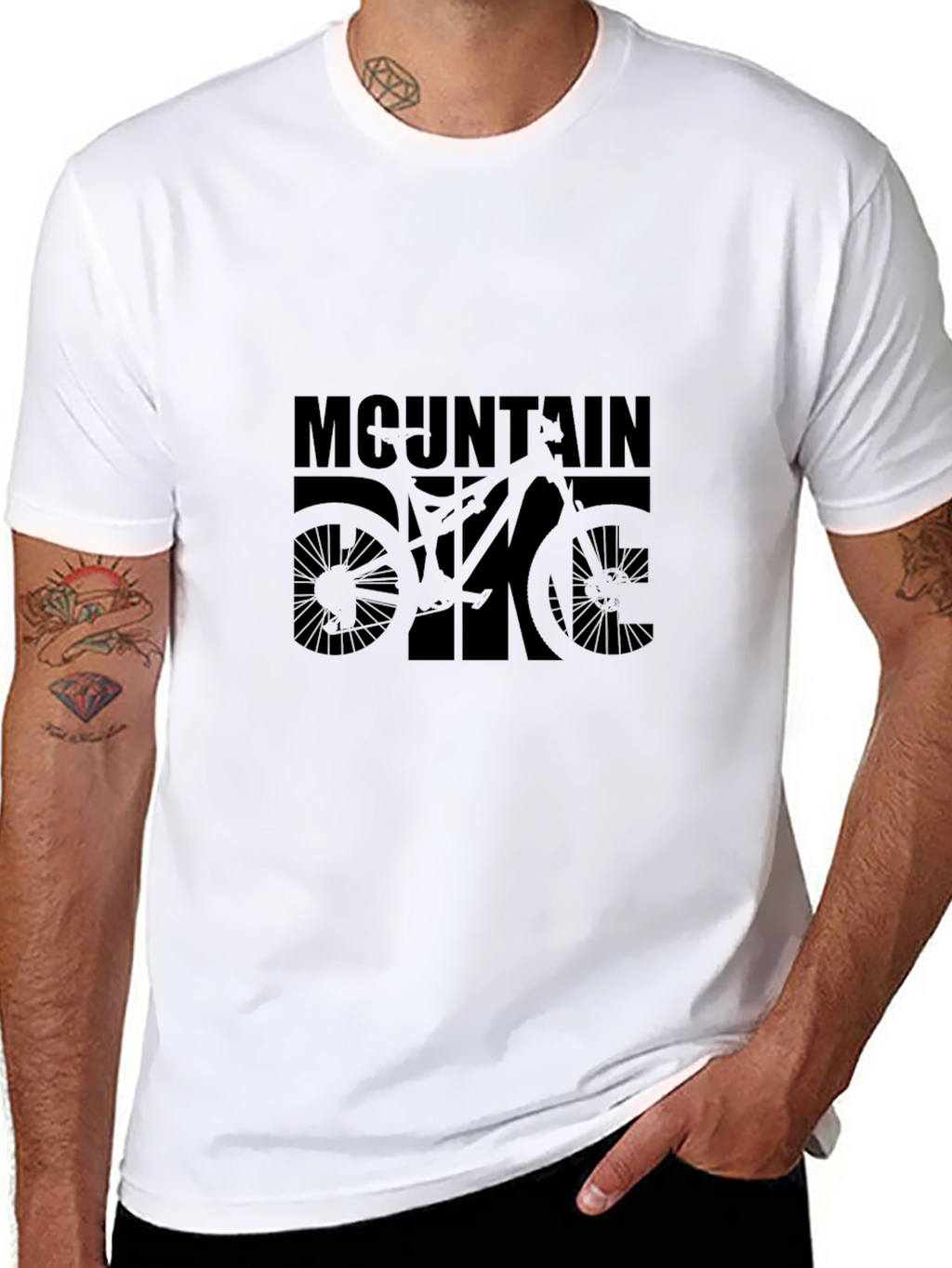 Mountain Bike Graphic T-Shirt - Black