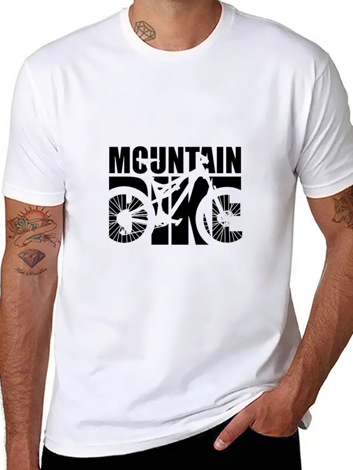 Mountain Bike Graphic T-Shirt - Black