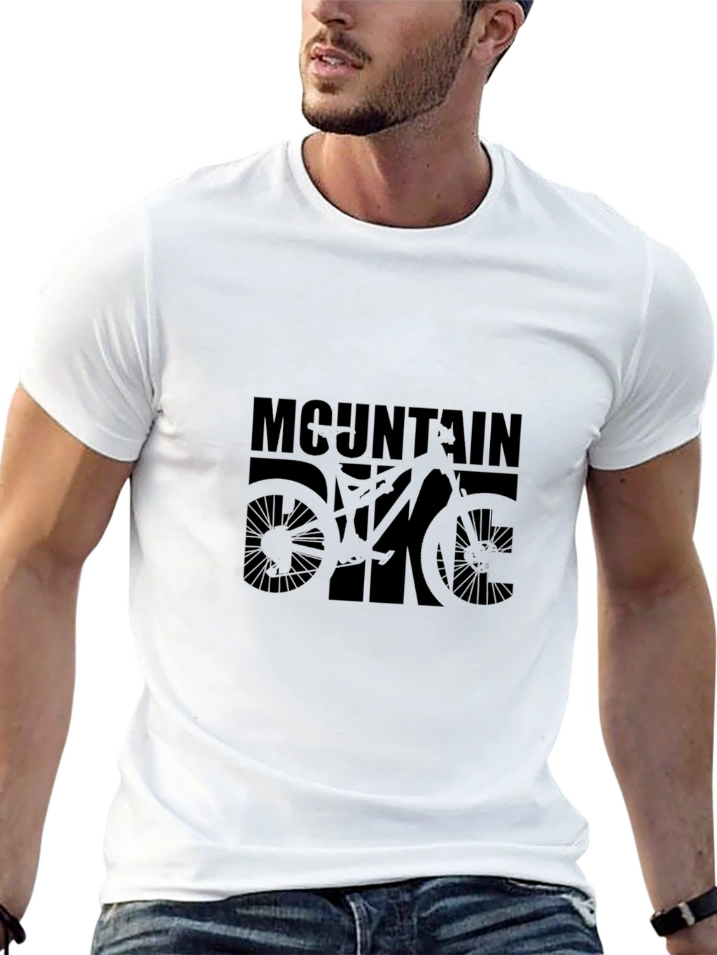 Mountain Bike Graphic T-Shirt - Black