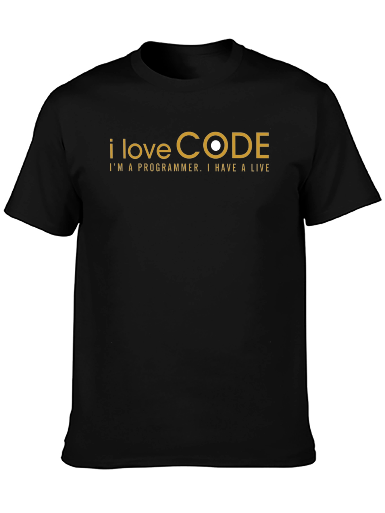 I Love Code Programmer T-Shirt - Black