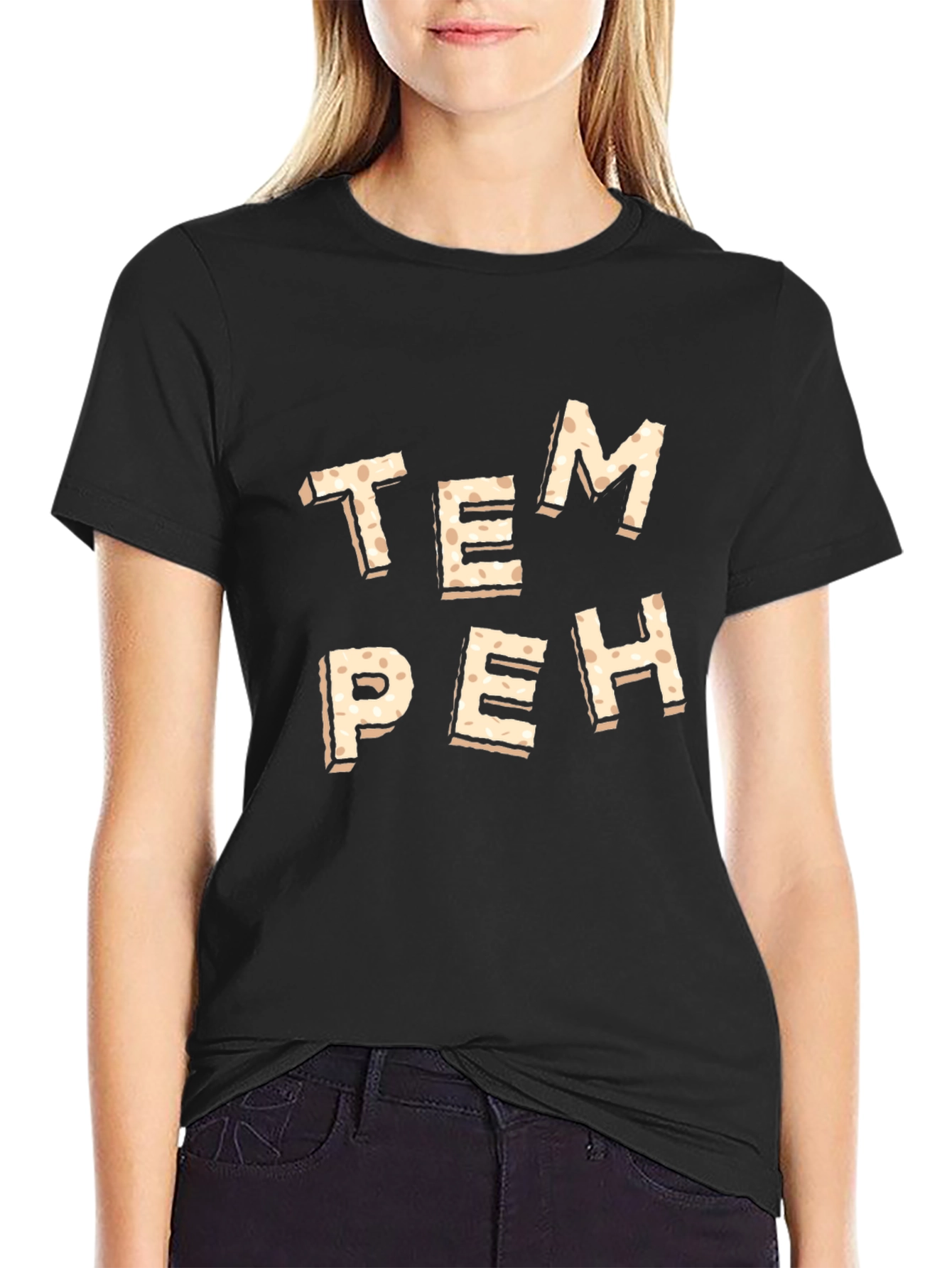 Tempeh Lover Graphic Tee - Soft Cotton Blend Modern Fit