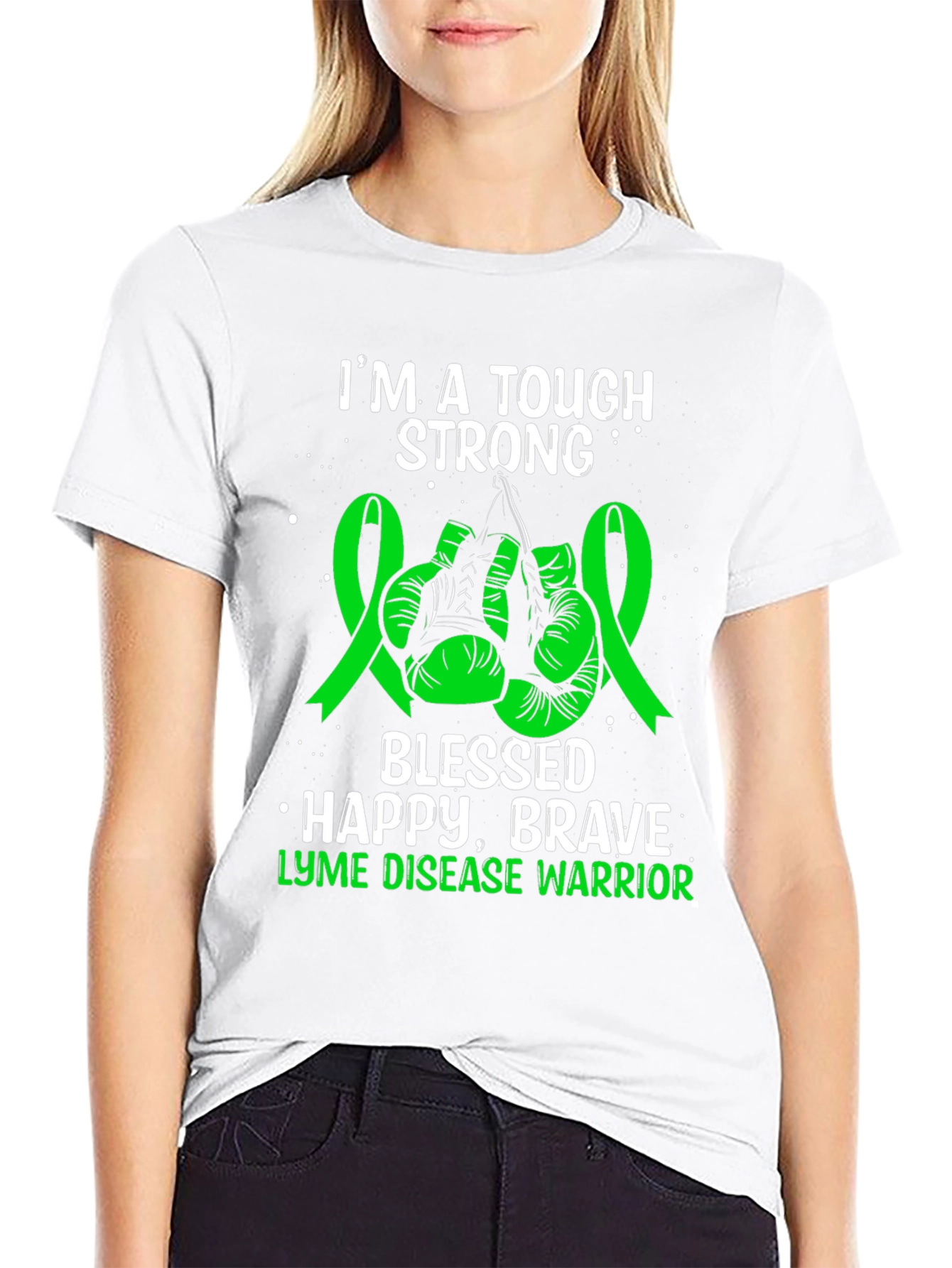Lyme Disease Warrior T-Shirt Tough Strong Blessed Brave Tee