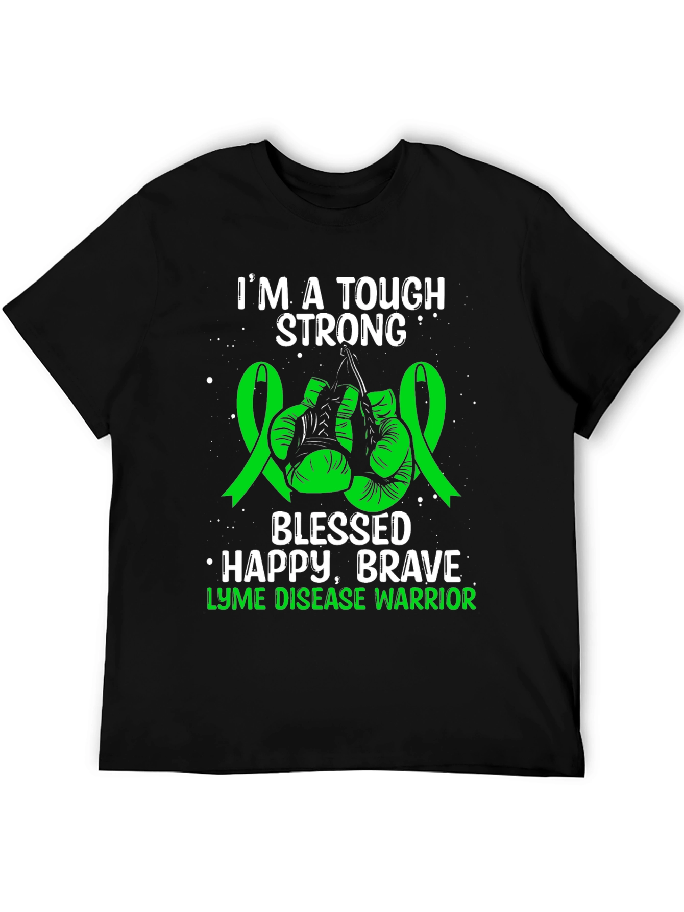 Lyme Disease Warrior T-Shirt Tough Strong Blessed Brave Tee