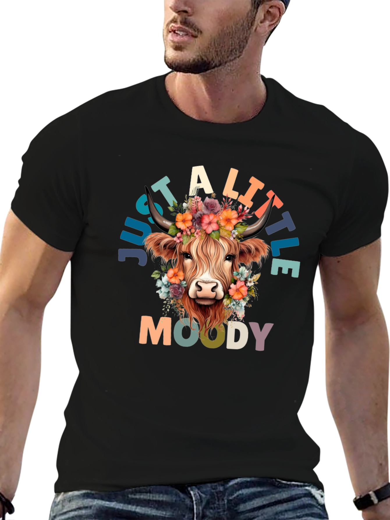 Just a Little Moody Cow Graphic Tee