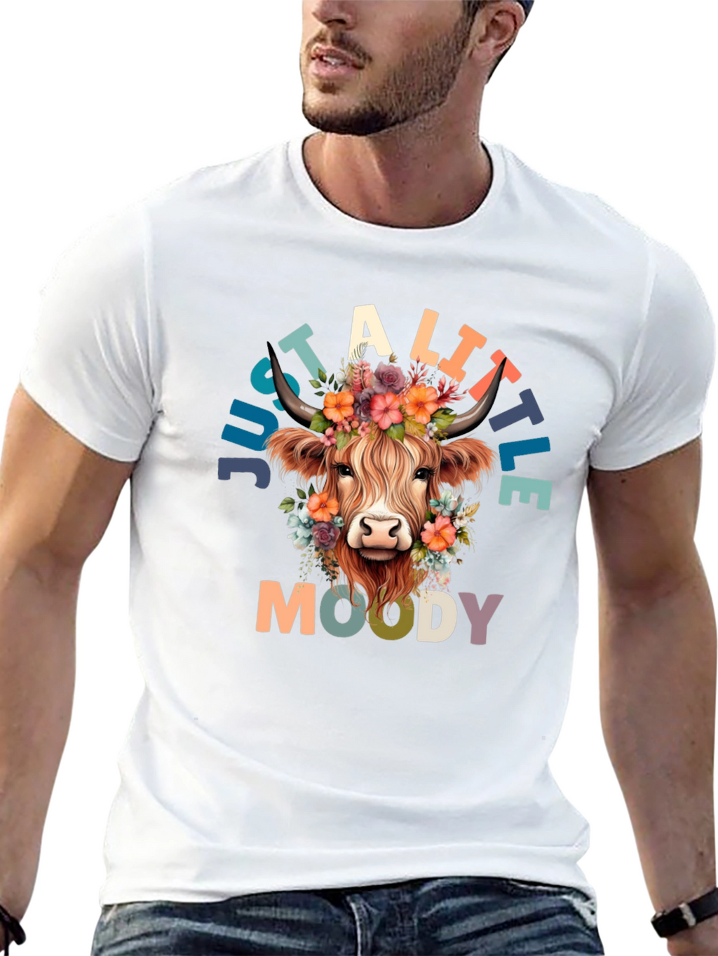 Just a Little Moody Cow Graphic Tee