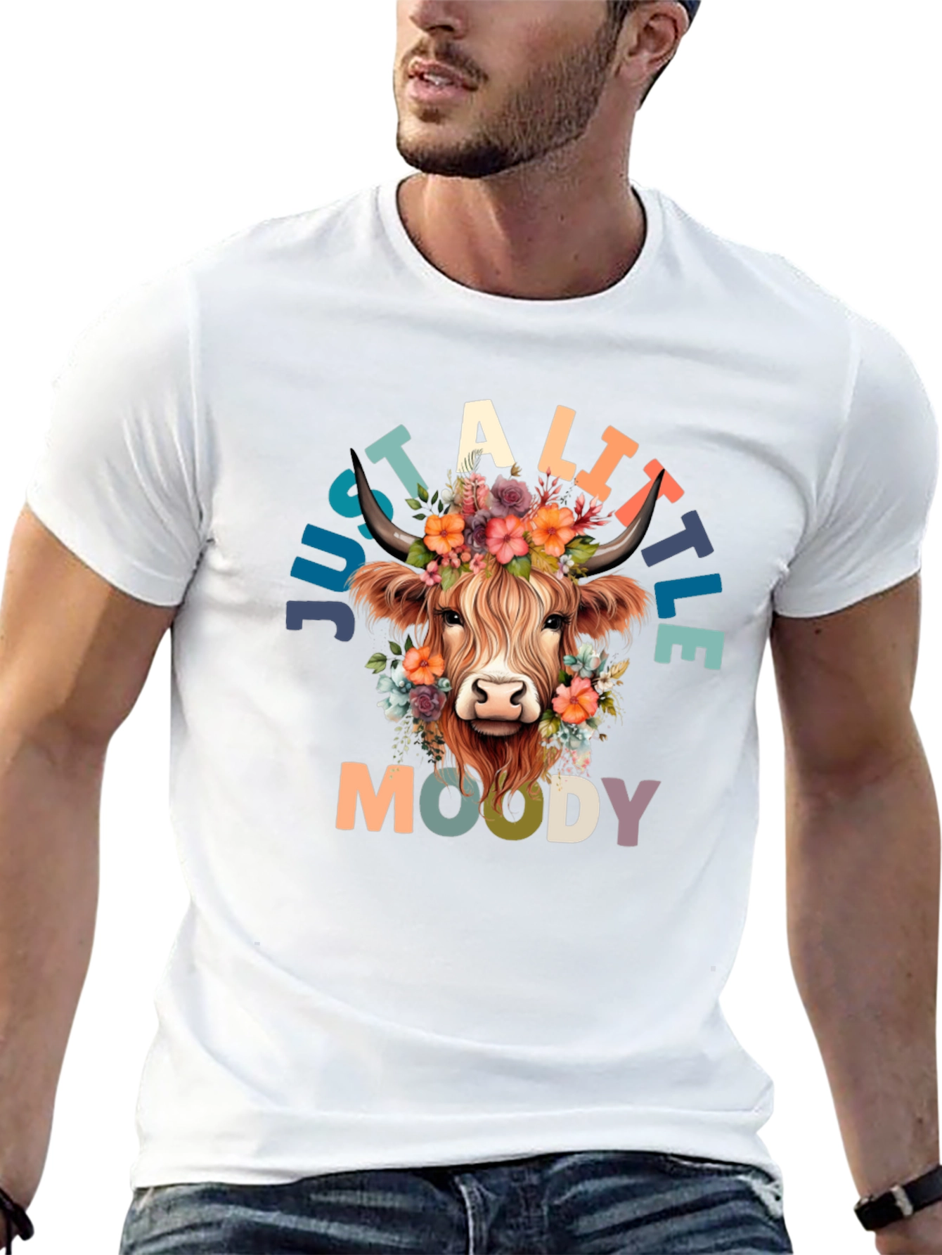 Just a Little Moody Cow Graphic Tee