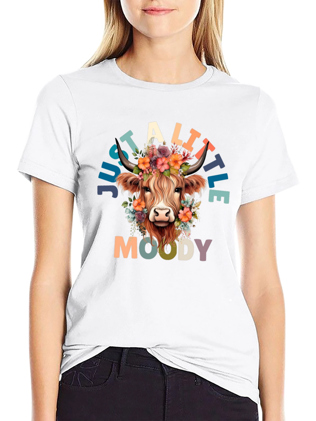 Just a Little Moody Cow Graphic Tee