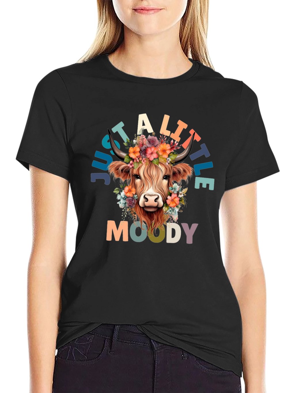 Just a Little Moody Cow Graphic Tee