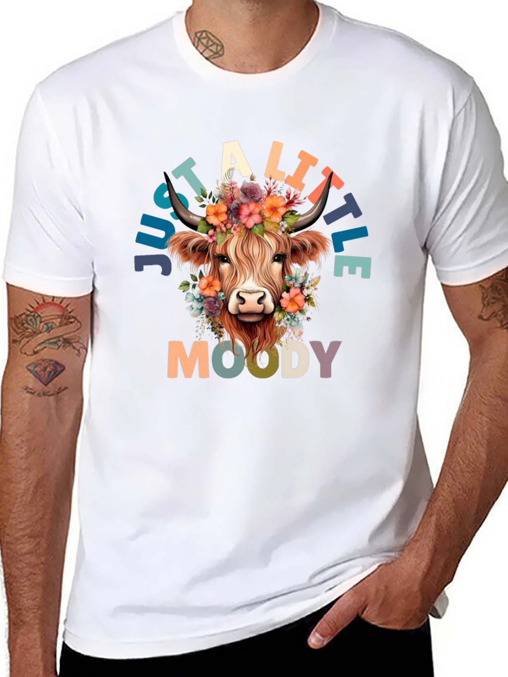 Just a Little Moody Cow Graphic Tee