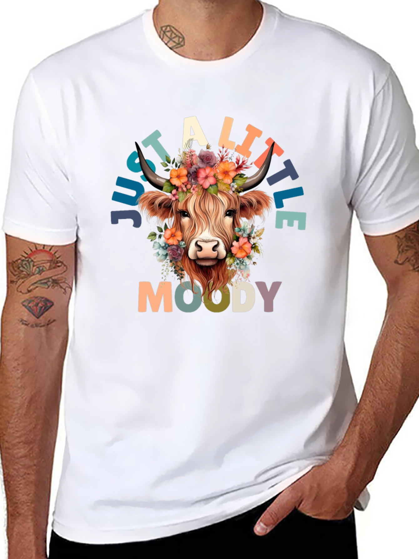 Just a Little Moody Cow Graphic Tee