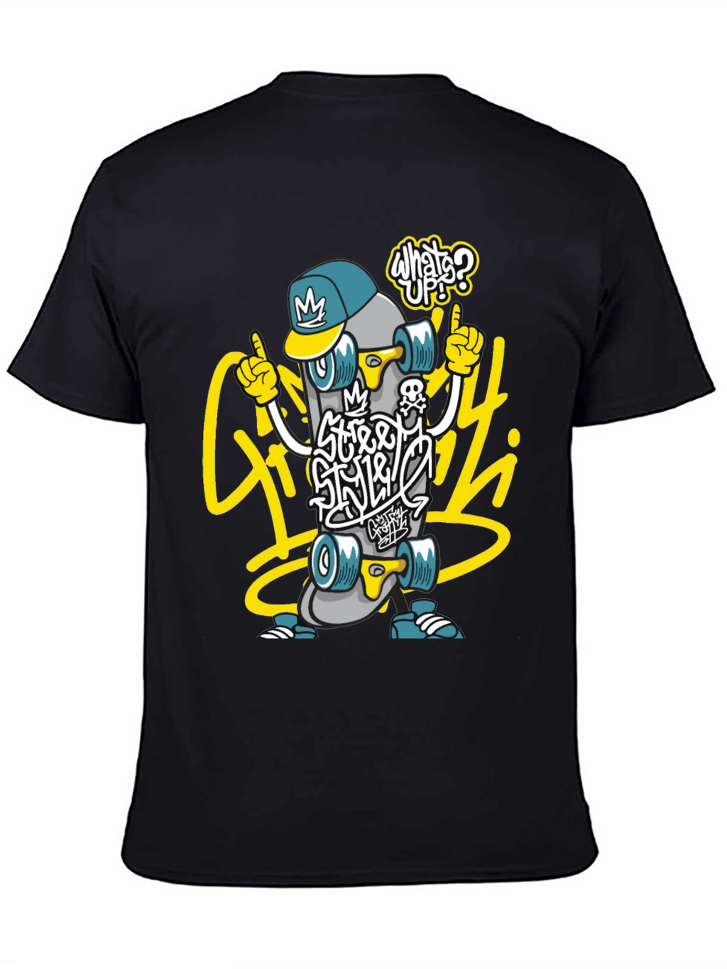 Street Style Skateboard Graphic Tee