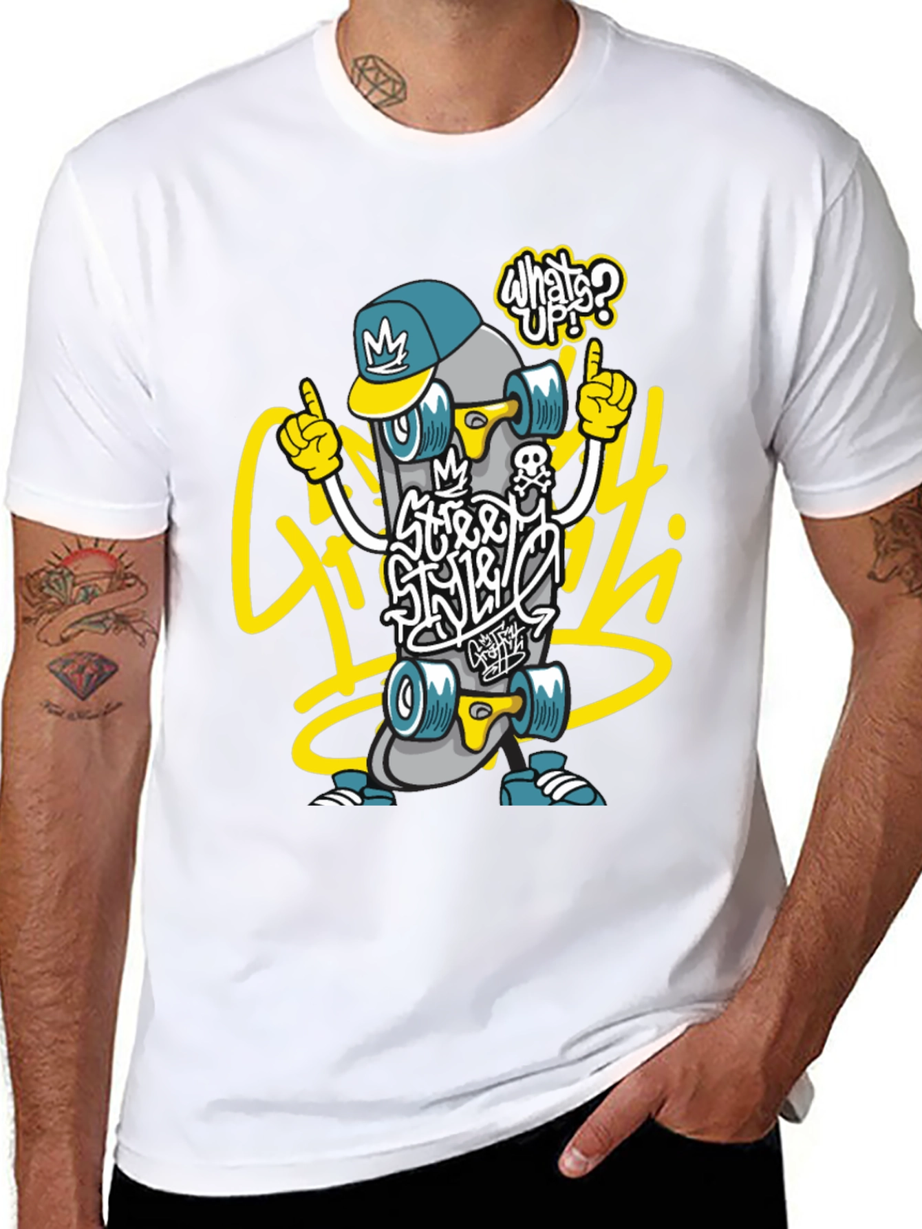Street Style Skateboard Graphic Tee