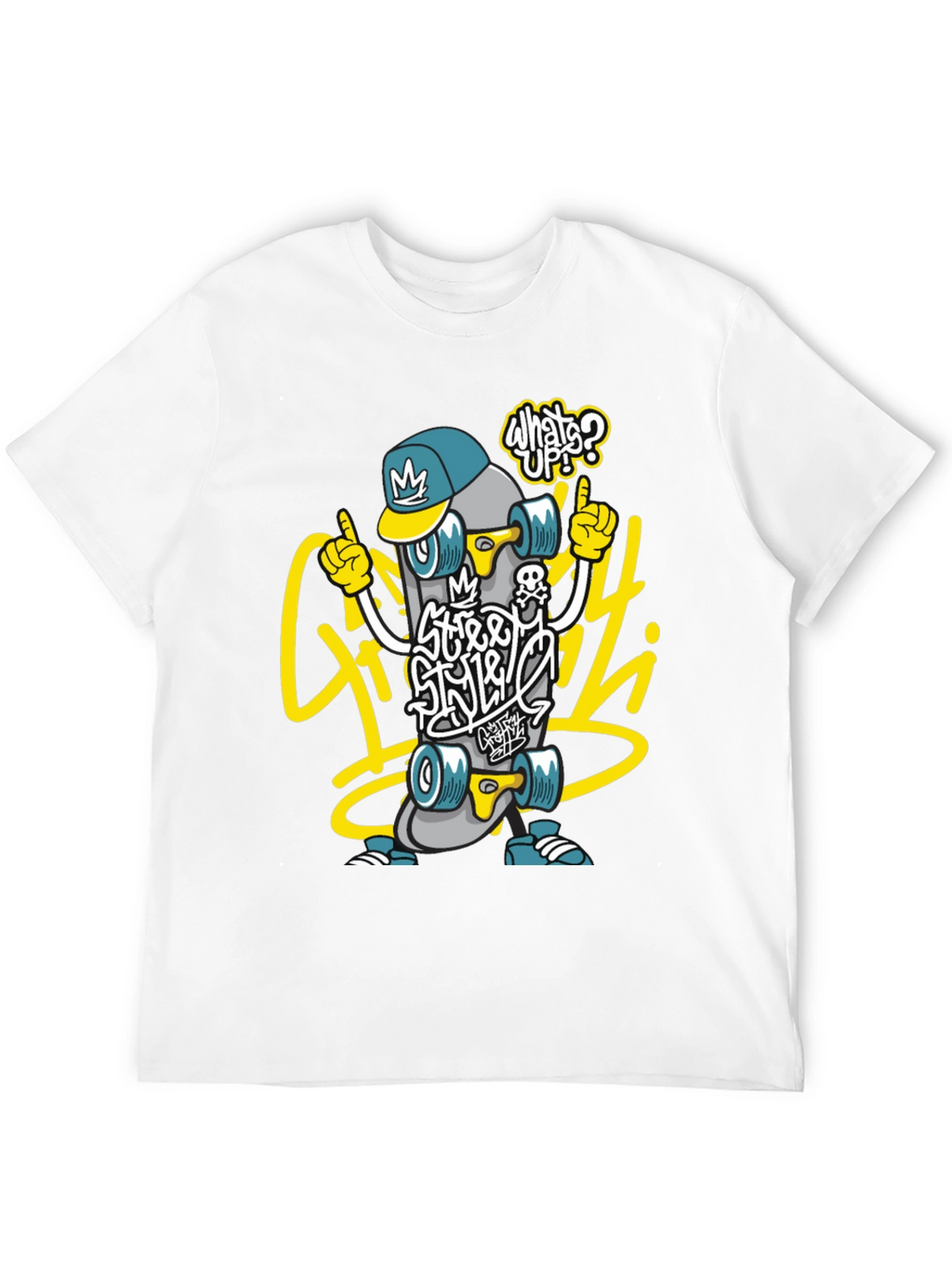 Street Style Skateboard Graphic Tee