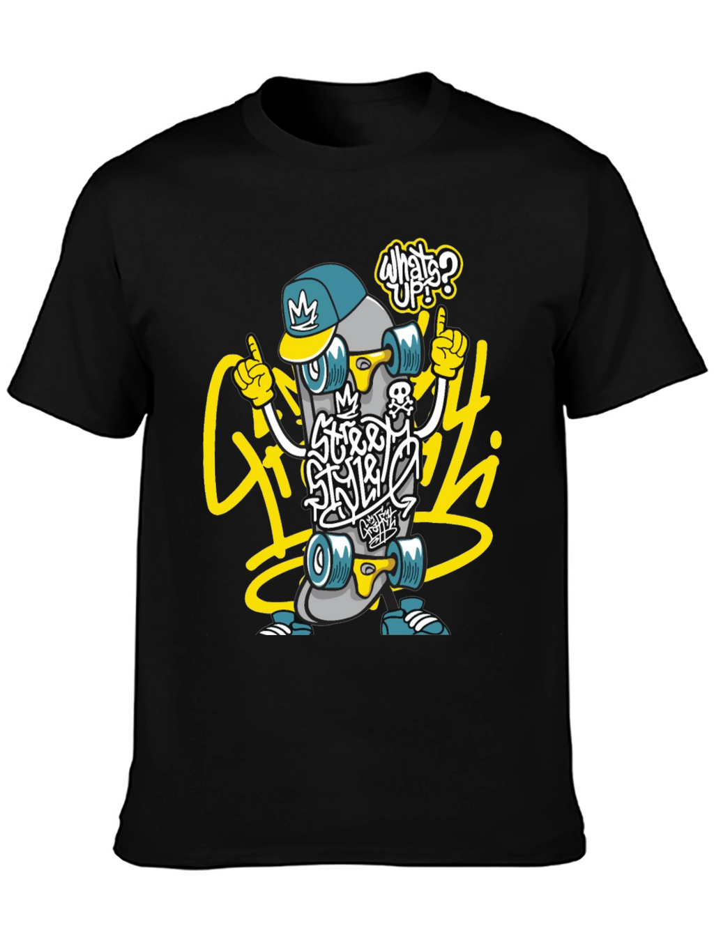 Street Style Skateboard Graphic Tee