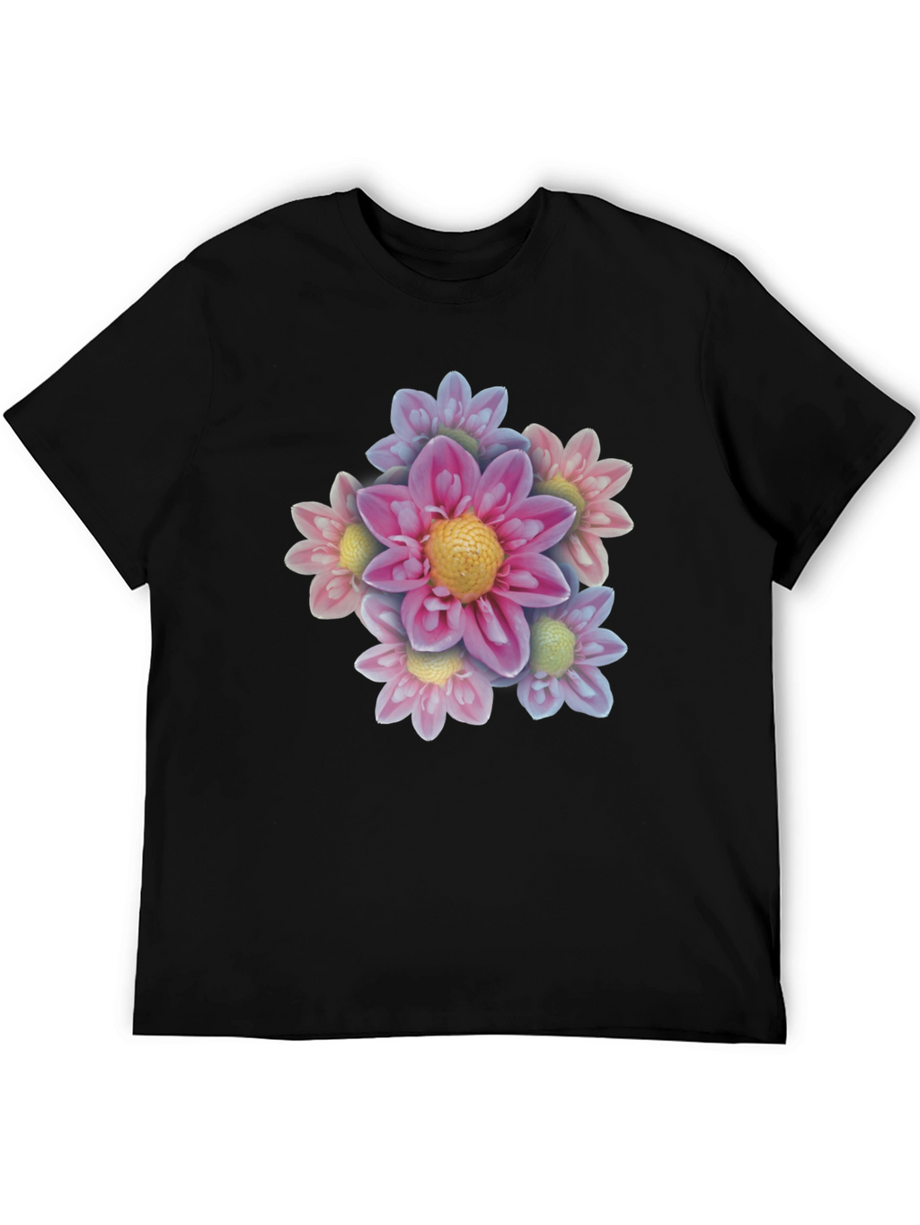 Floral Bouquet Black T-Shirt