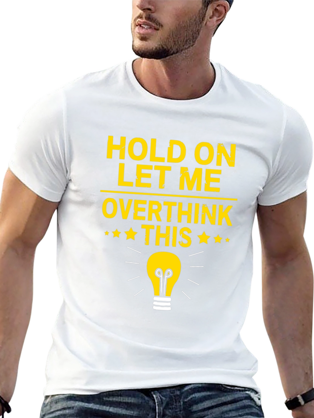 Overthink This T-Shirt - Light Bulb Graphic Tee