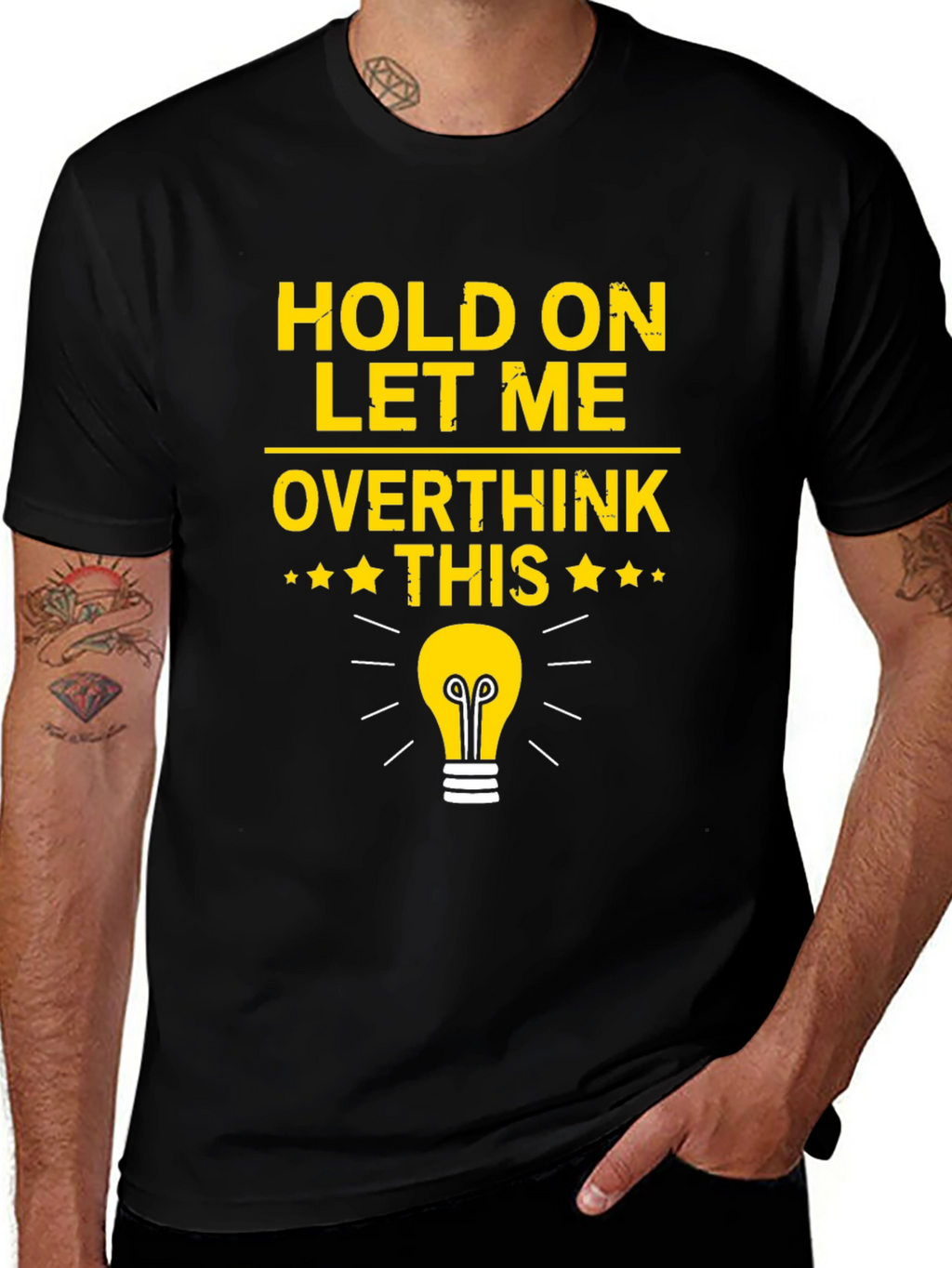 Overthink This T-Shirt - Light Bulb Graphic Tee