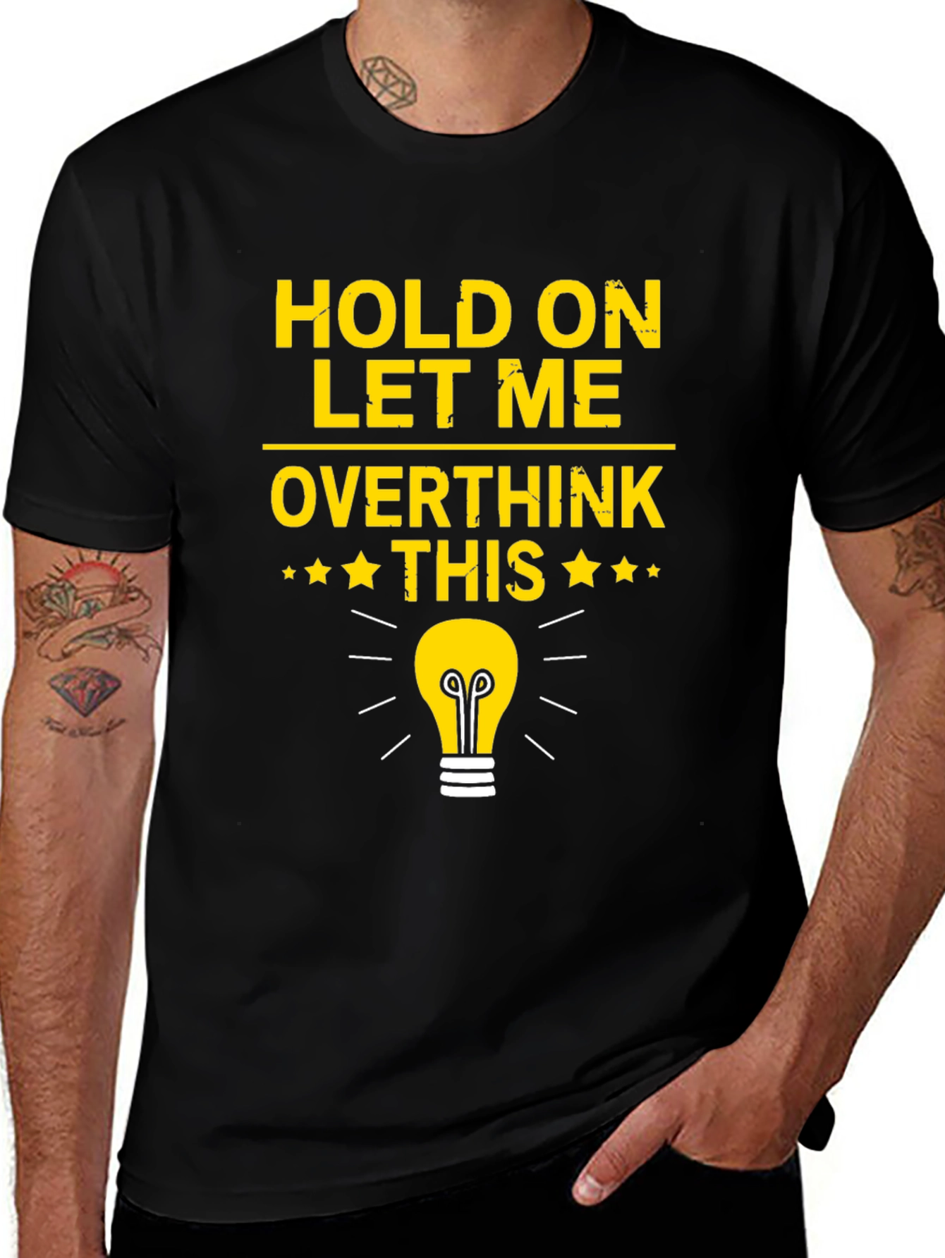 Overthink This T-Shirt - Light Bulb Graphic Tee
