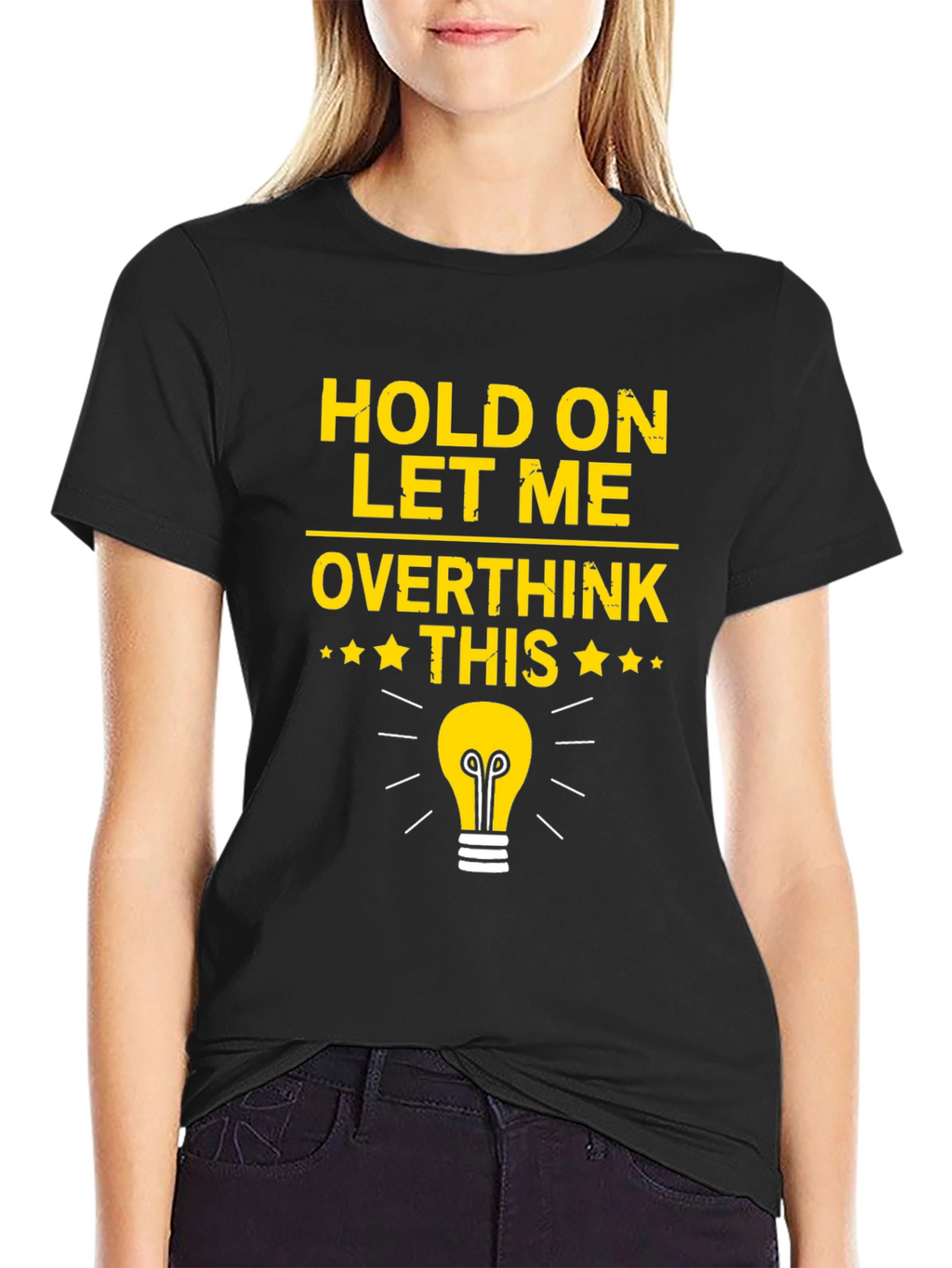 Overthink This T-Shirt - Light Bulb Graphic Tee