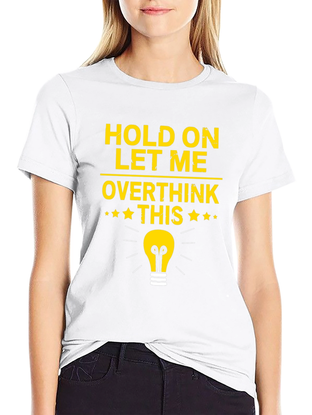 Overthink This T-Shirt - Light Bulb Graphic Tee