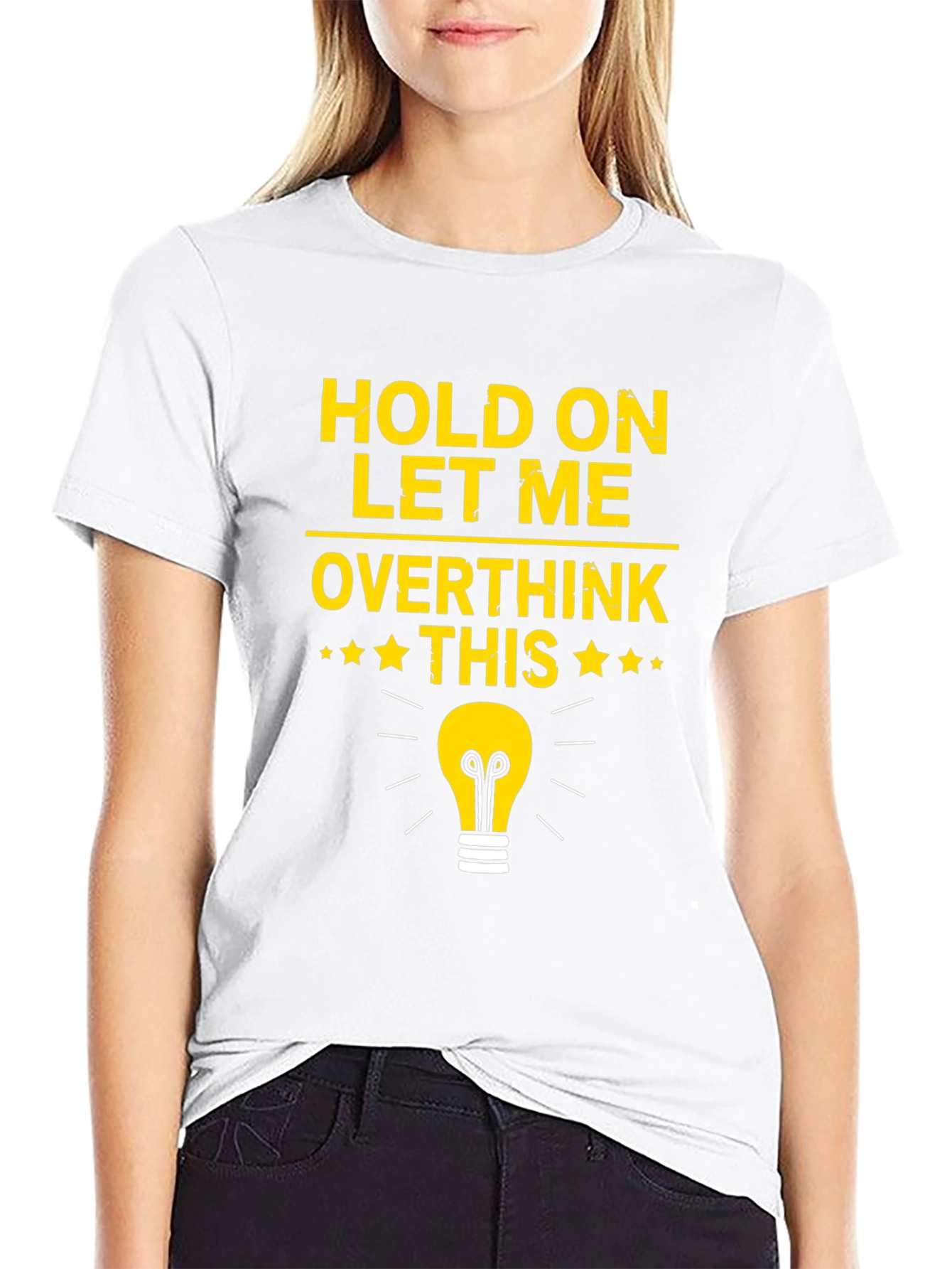Overthink This T-Shirt - Light Bulb Graphic Tee