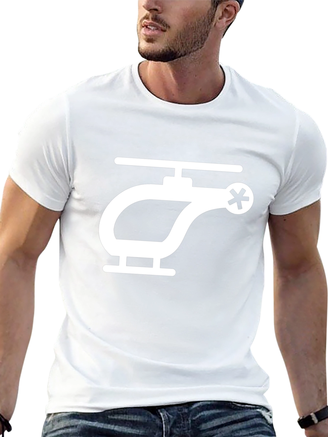 Helicopter Graphic Tee - Unique Design