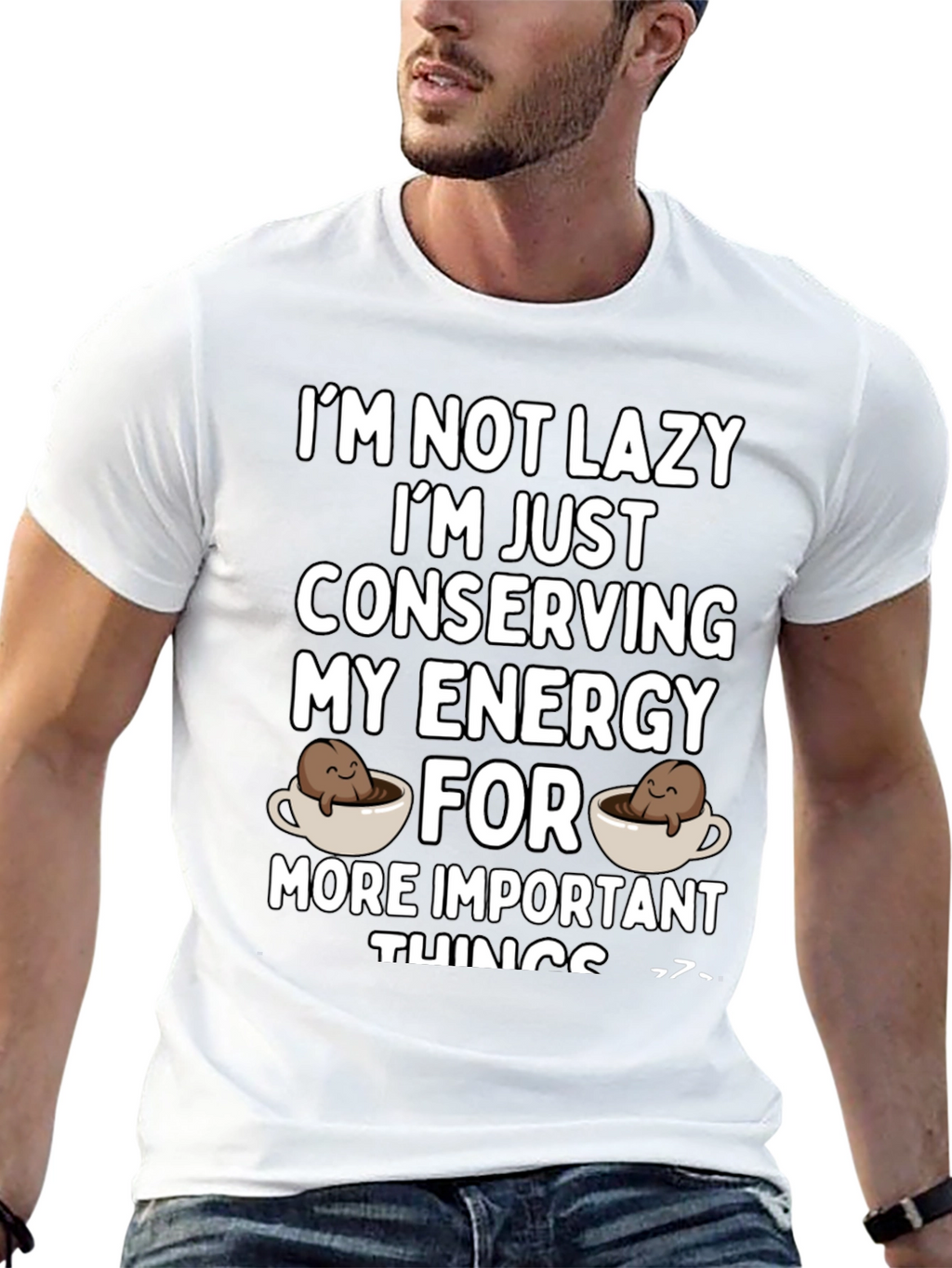 Funny Conserving Energy Coffee T-Shirt