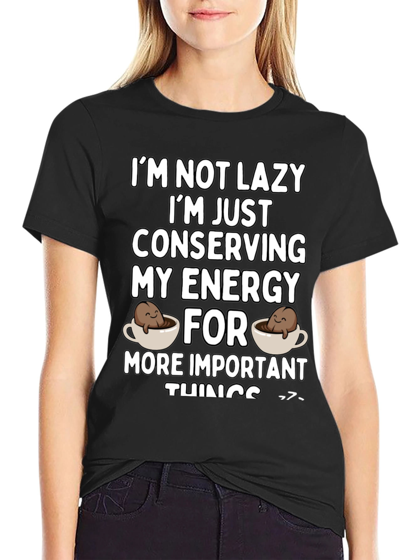 Funny Conserving Energy Coffee T-Shirt