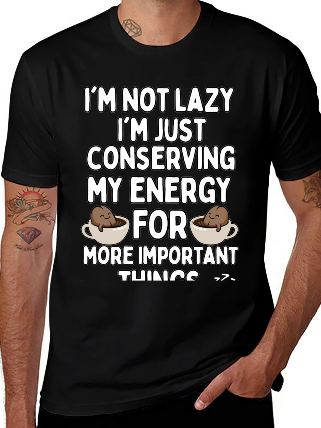 Funny Conserving Energy Coffee T-Shirt