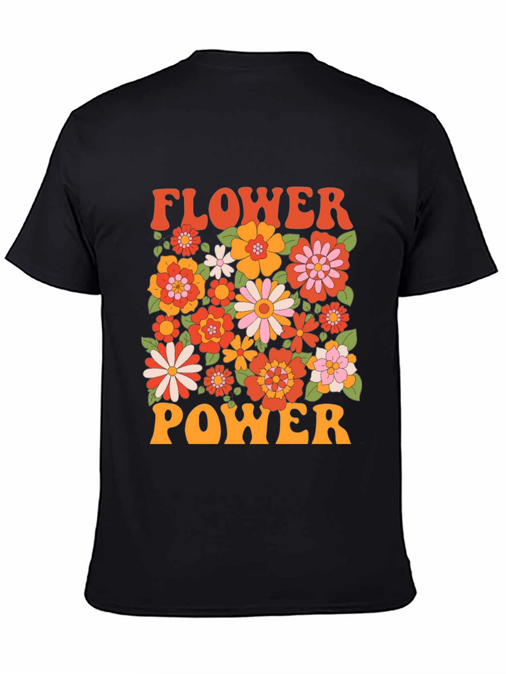 Retro Flower Power Graphic T-Shirt