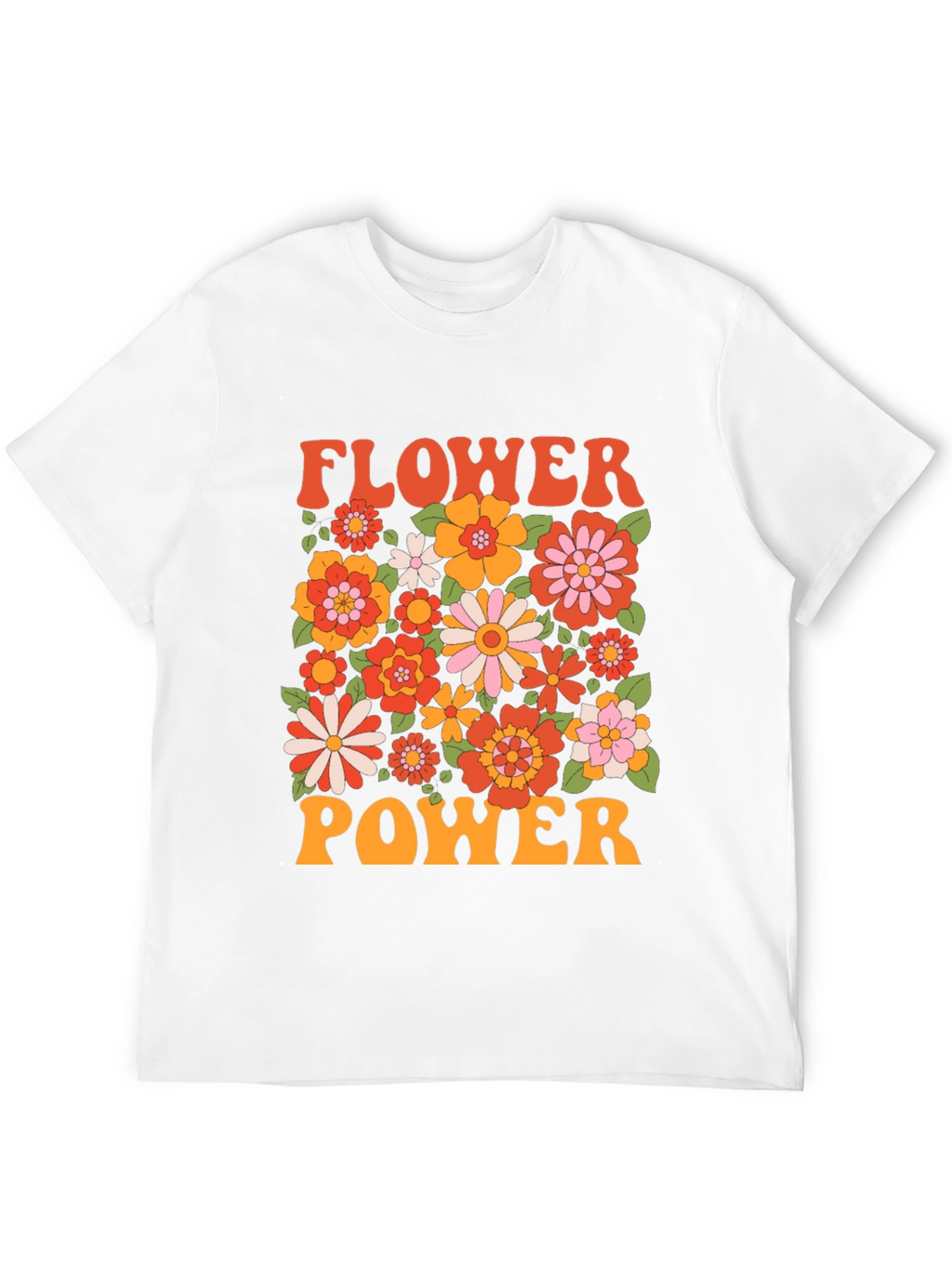 Retro Flower Power Graphic T-Shirt