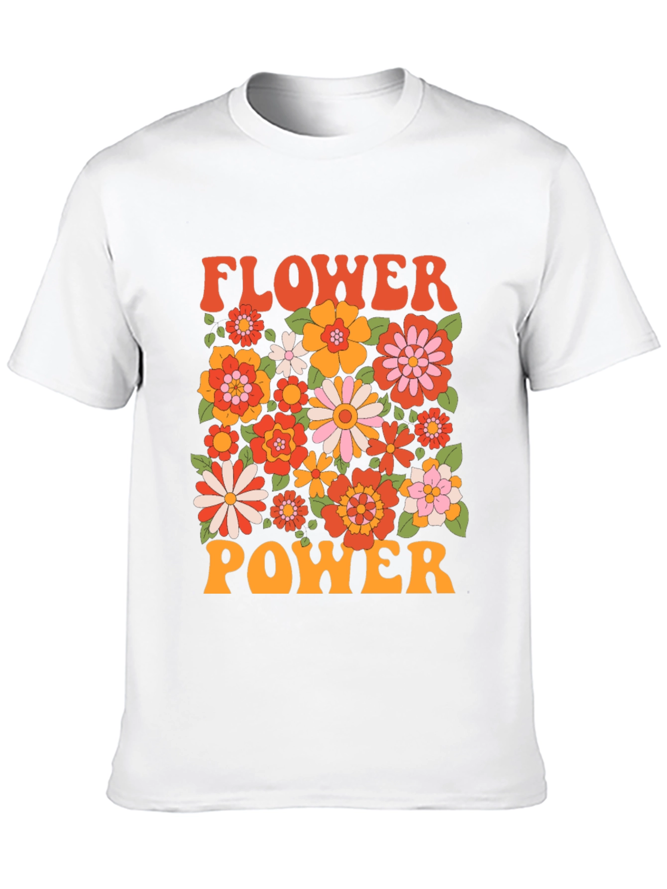 Retro Flower Power Graphic T-Shirt