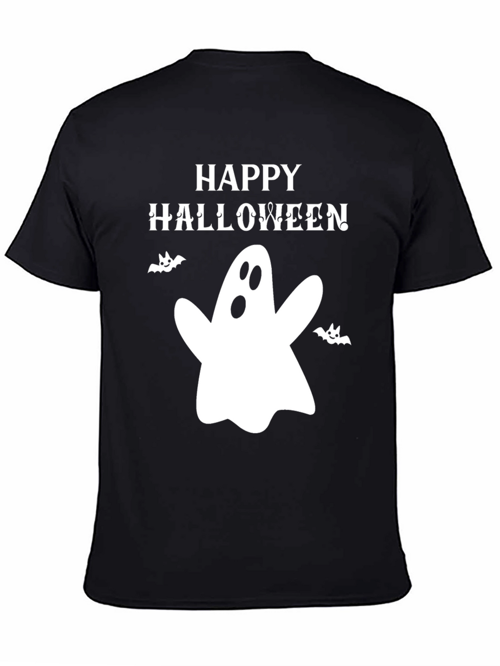 Happy Halloween Ghost Graphic T-Shirt - Spooky Season Apparel
